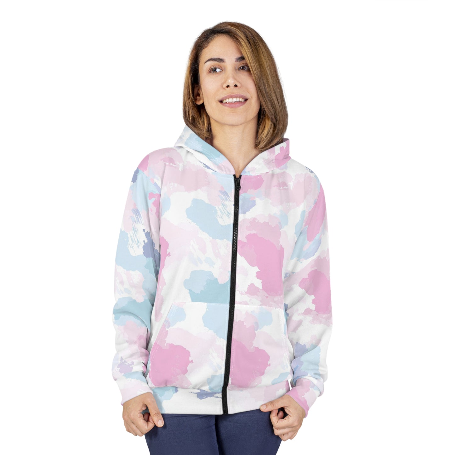 Watercolor Zip Hoodie