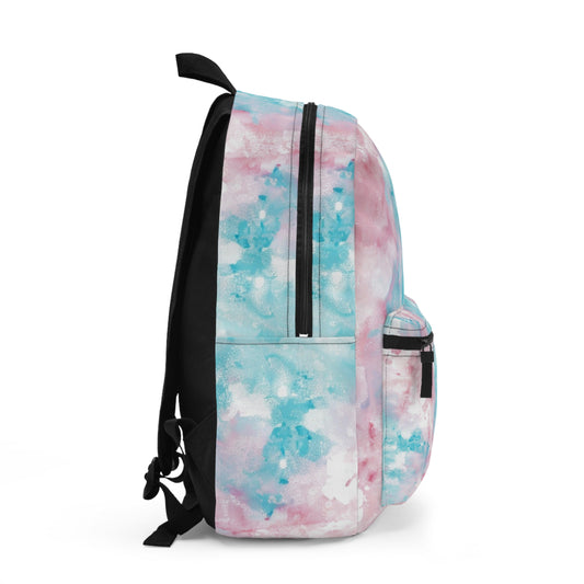 Zaino tie-dye pastello, borsa scolastica colorata, zaino alla moda per studenti, borsa da viaggio elegante, ideale per feste e festival