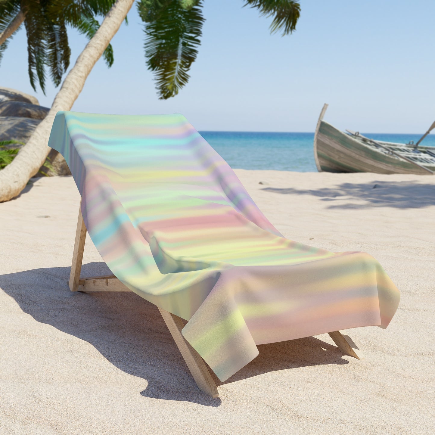 Rainbow Iridescent Beach Towel