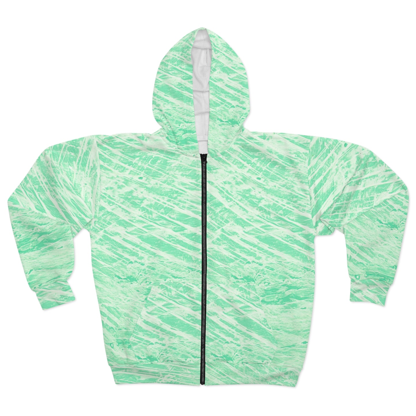 Felpa con cappuccio unisex con zip e effetto tie-dye, comodo abbigliamento casual, perfetto per eventi all'aperto, per rilassarsi a casa, regalo per chi detta le tendenze, moda primaverile