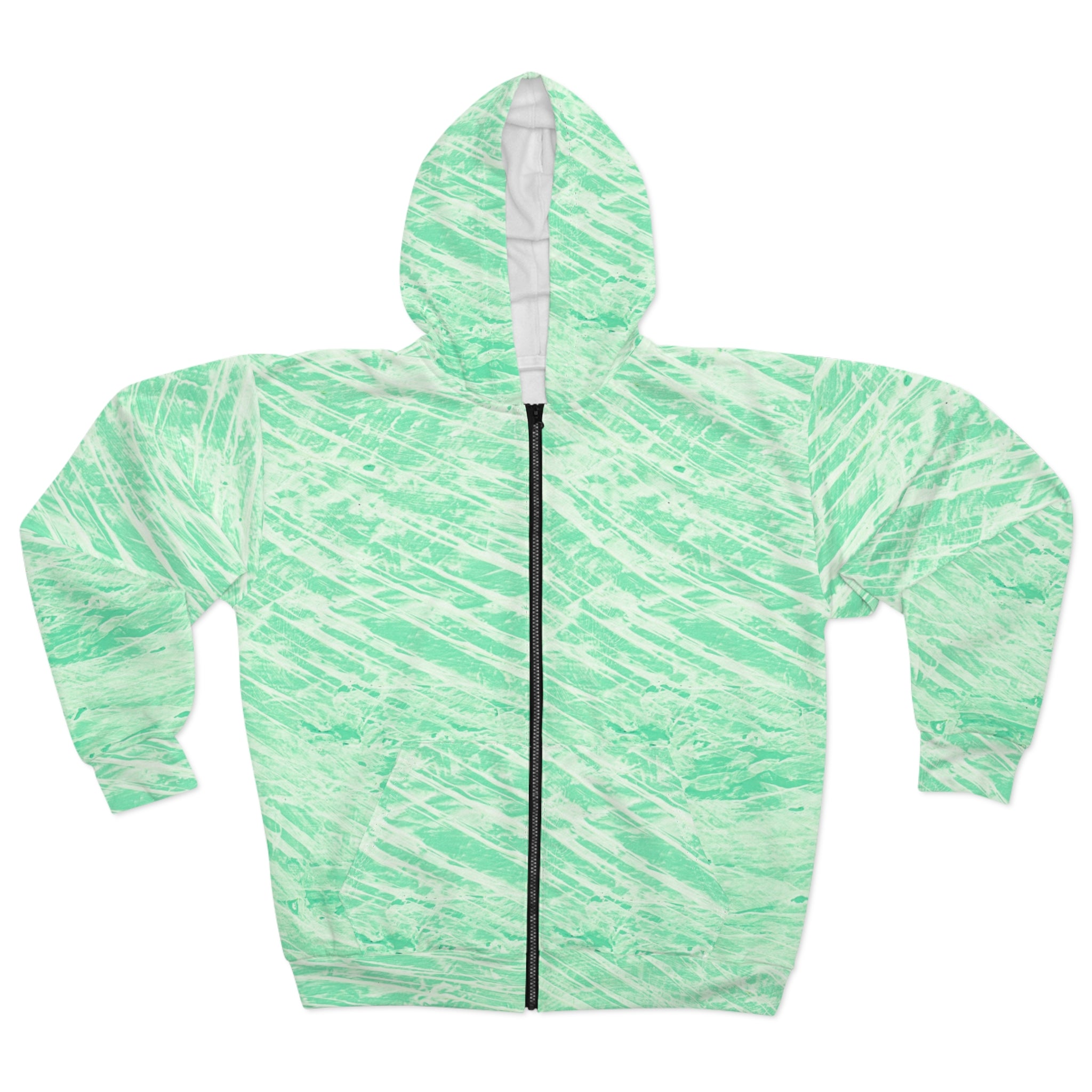 Felpa con cappuccio unisex con zip e effetto tie-dye, comodo abbigliamento casual, perfetto per eventi all'aperto, per rilassarsi a casa, regalo per chi detta le tendenze, moda primaverile
