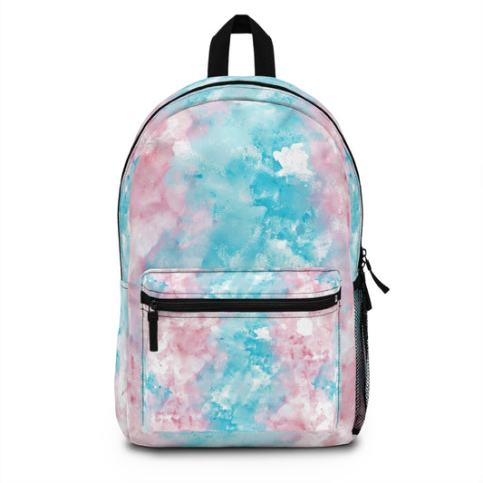 Zaino tie-dye pastello, borsa scolastica colorata, zaino alla moda per studenti, borsa da viaggio elegante, ideale per feste e festival