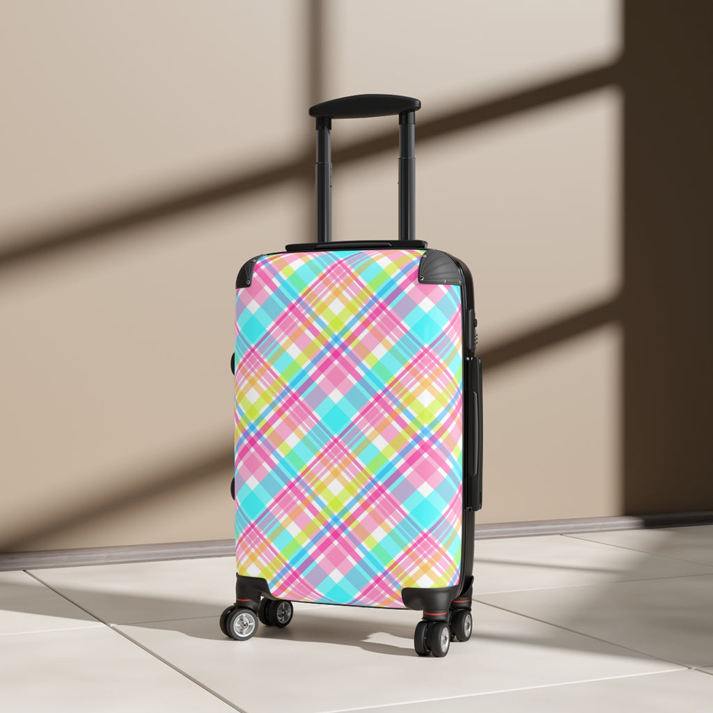 Colorful Plaid Suitcase