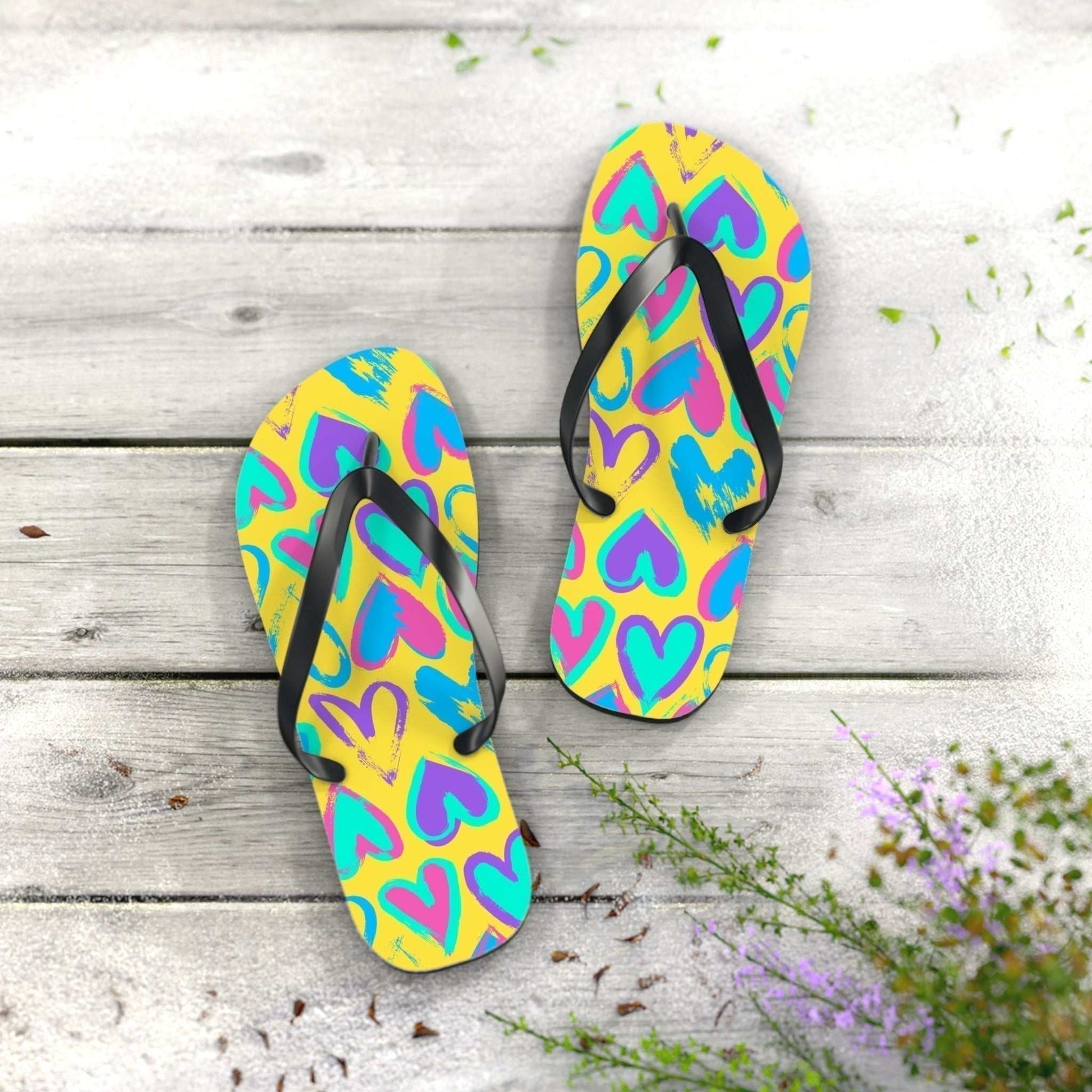Flip-Flops Cuori Colorati – Infradito Estive Vivaci e Comode