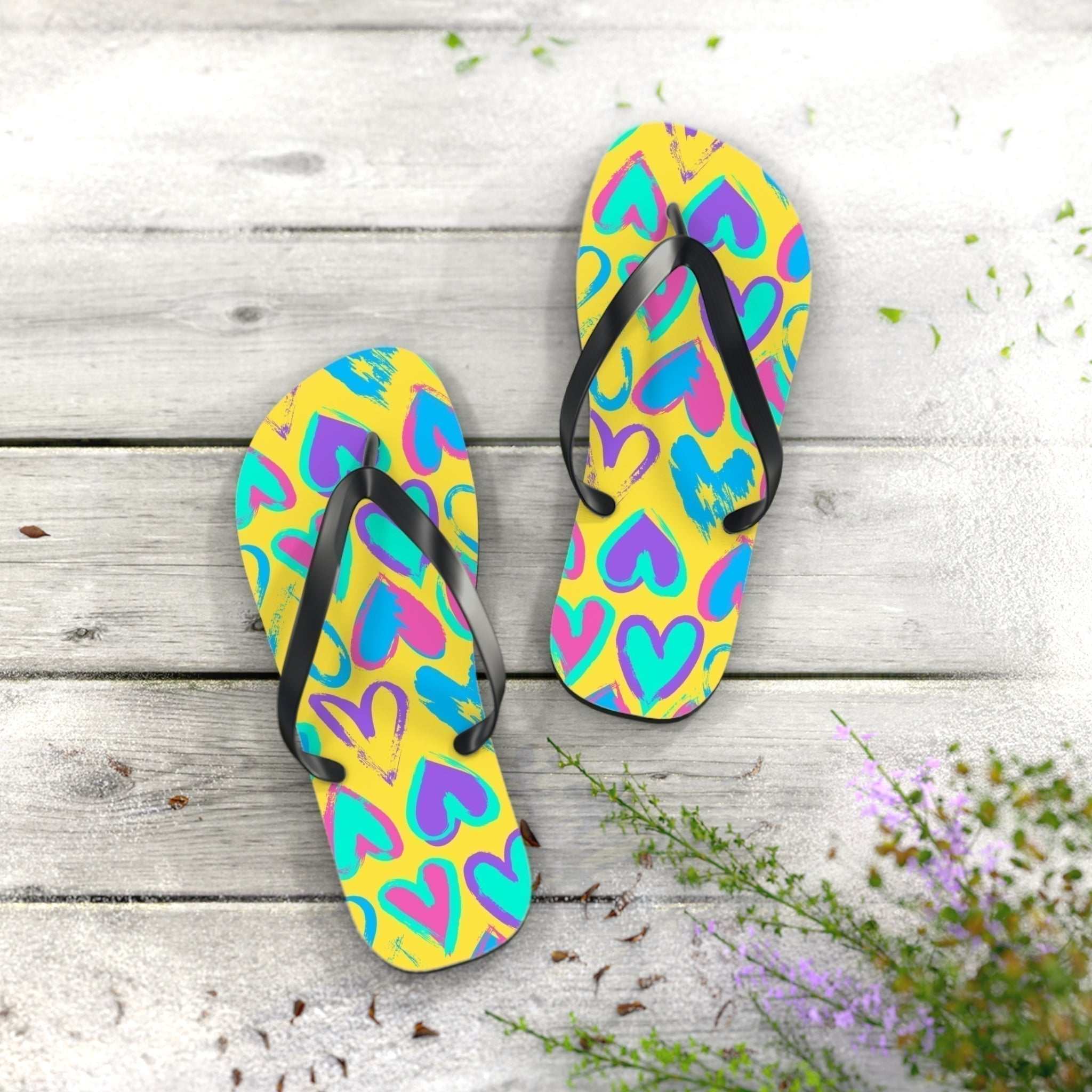 Flip-Flops Cuori Colorati – Infradito Estive Vivaci e Comode
