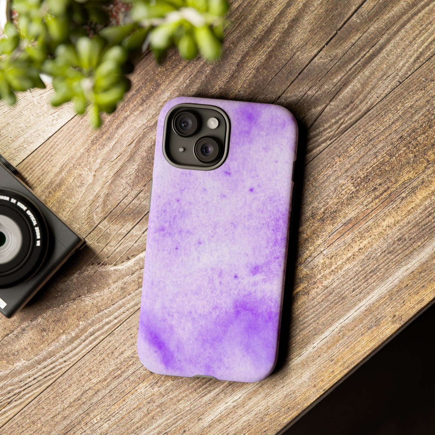 Stylish Phone Case, Purple Marble Design