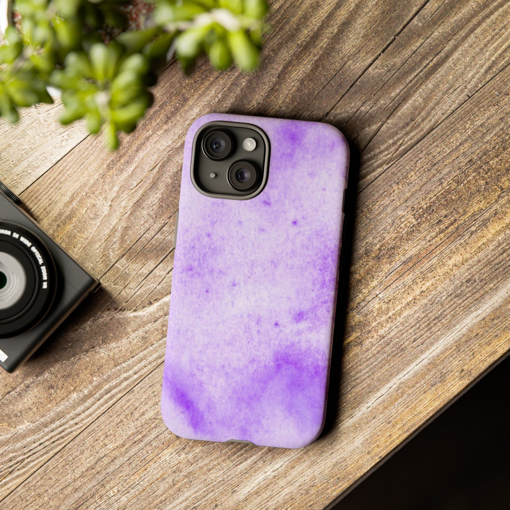 Stylish Phone Case, Purple Marble Design