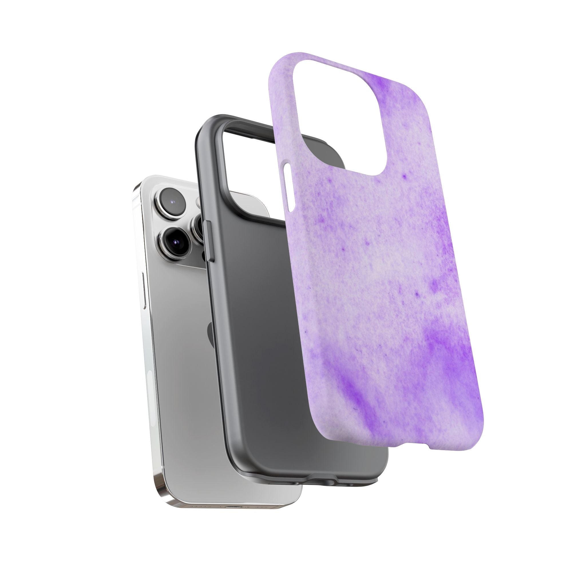 Stylish Phone Case, Purple Marble Design