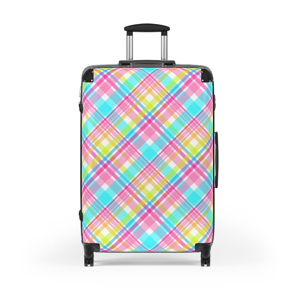 Colorful Plaid Suitcase