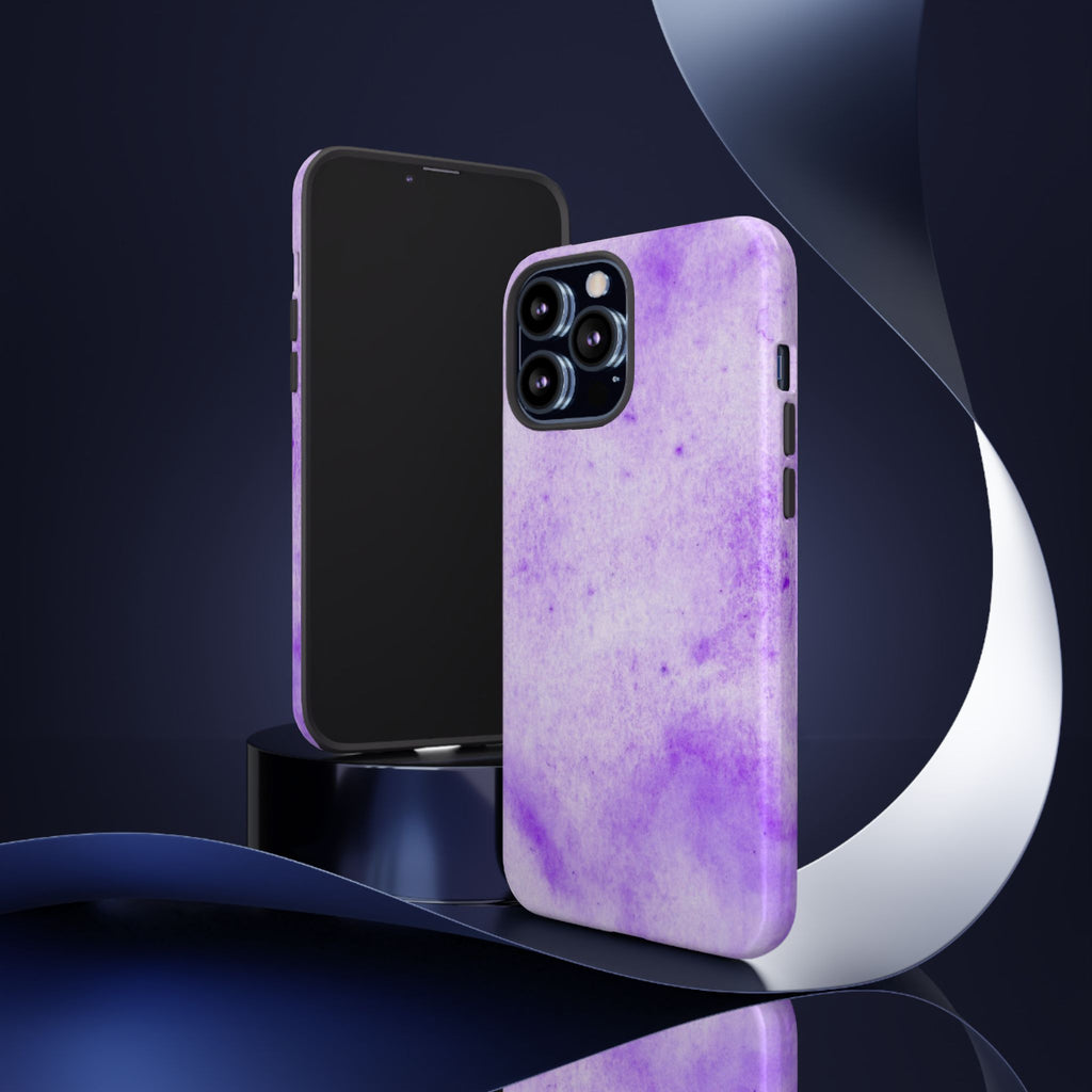 Stylish Phone Case, Purple Marble Design