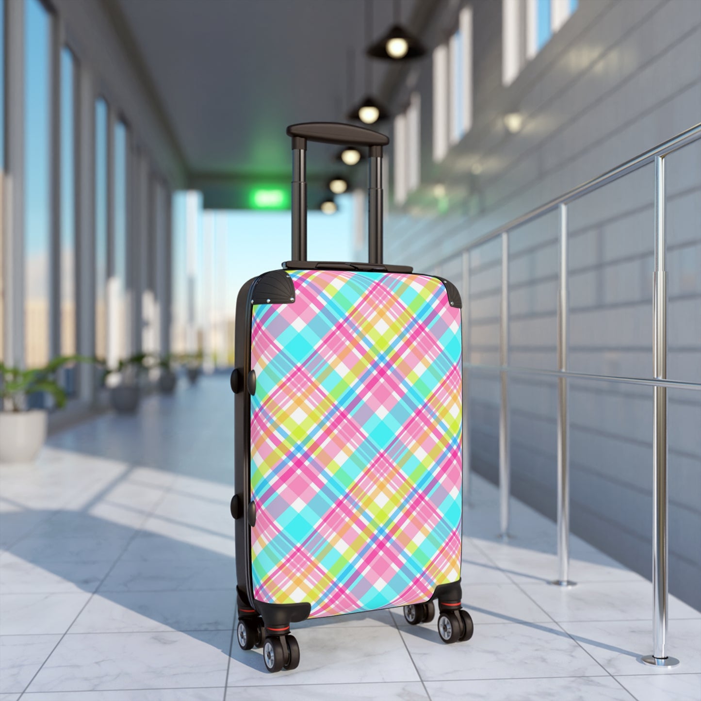 Colorful Plaid Suitcase