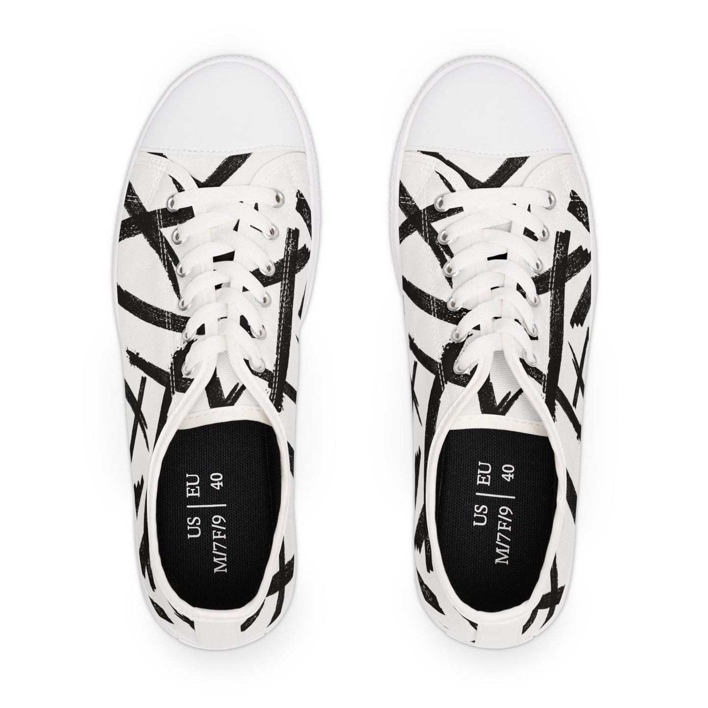 Chic Bianca e Nero Low Top Sneaker