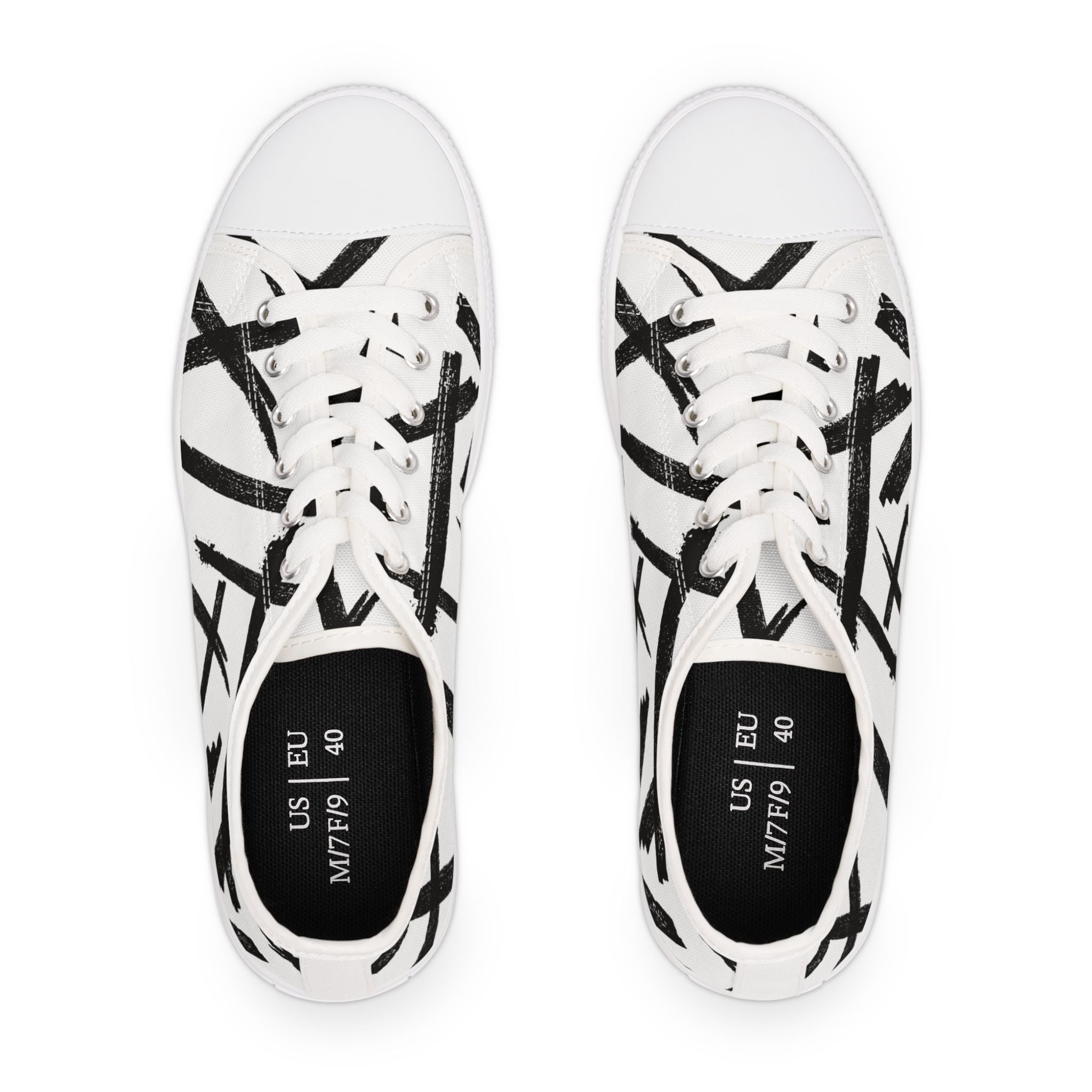 Chic Bianca e Nero Low Top Sneaker