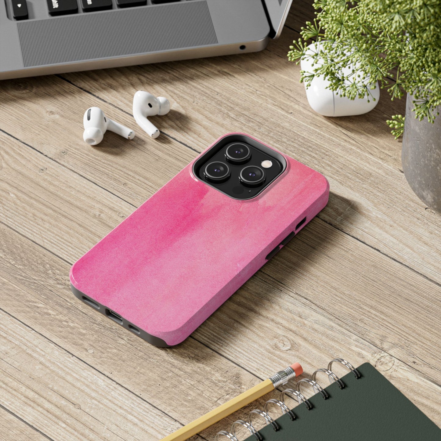 Custodie eleganti e resistenti per telefono - Design acquerello rosa, protezione durevole, idea regalo per adolescenti, accessori tecnologici alla moda