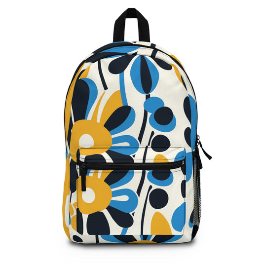 Zaino retrò floreale, borsa scolastica colorata, elegante zaino da viaggio, zaino con stampa floreale, perfetto per il ritorno a scuola, essenziale da viaggio