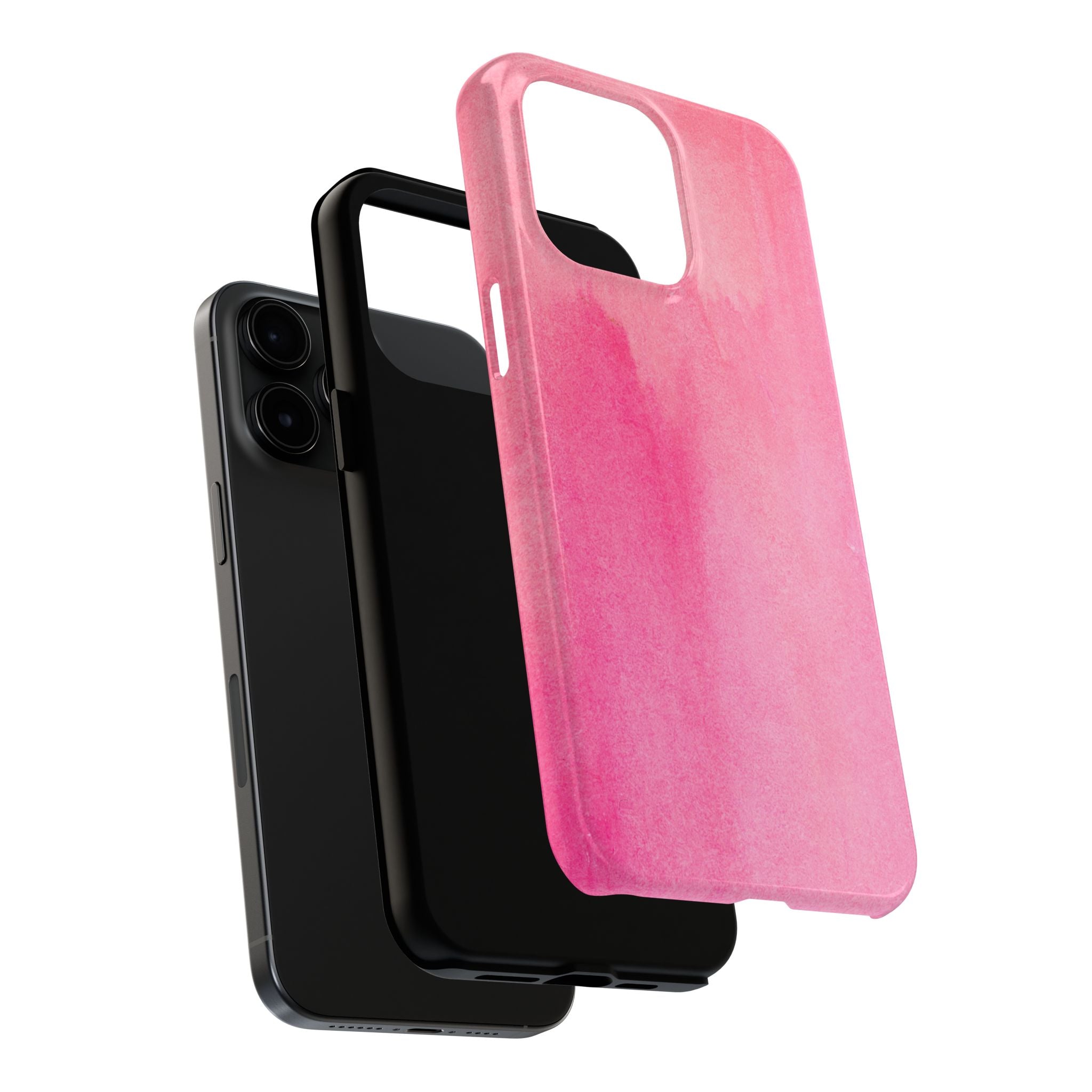 Custodie eleganti e resistenti per telefono - Design acquerello rosa, protezione durevole, idea regalo per adolescenti, accessori tecnologici alla moda