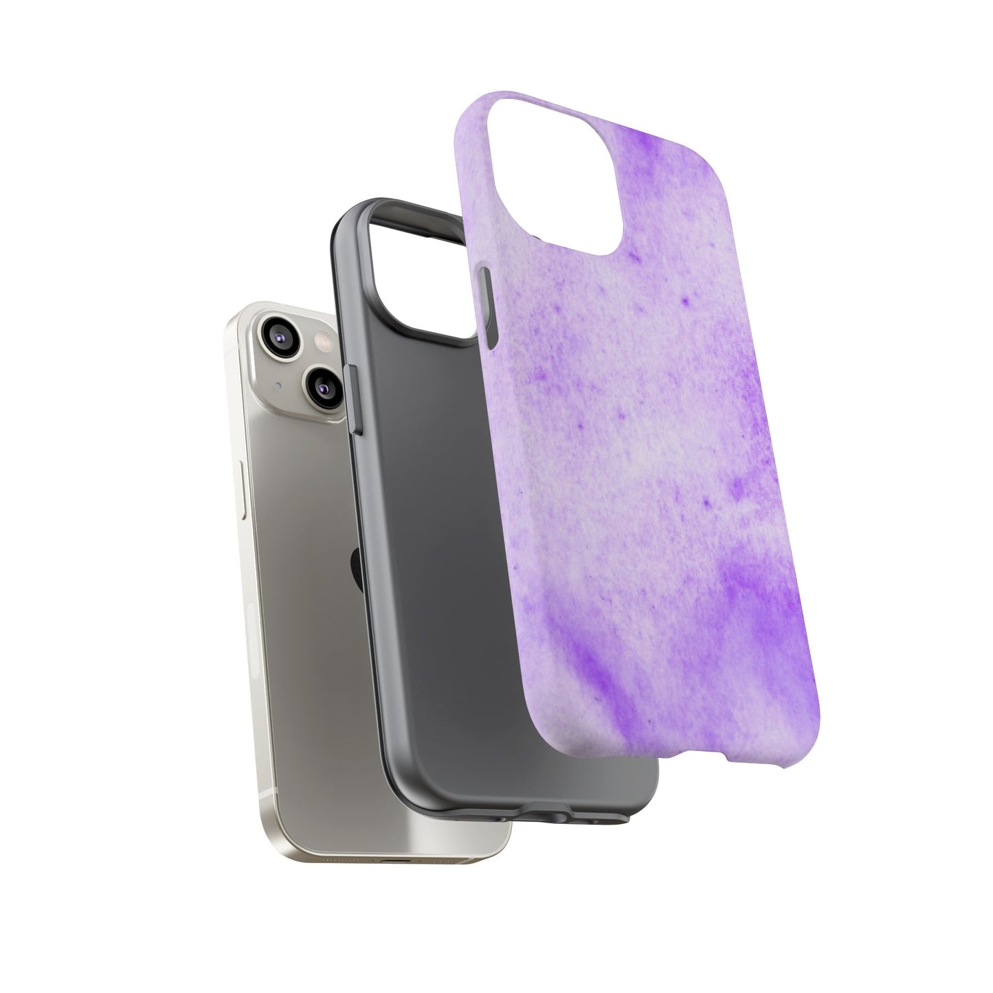 Stylish Phone Case, Purple Marble Design