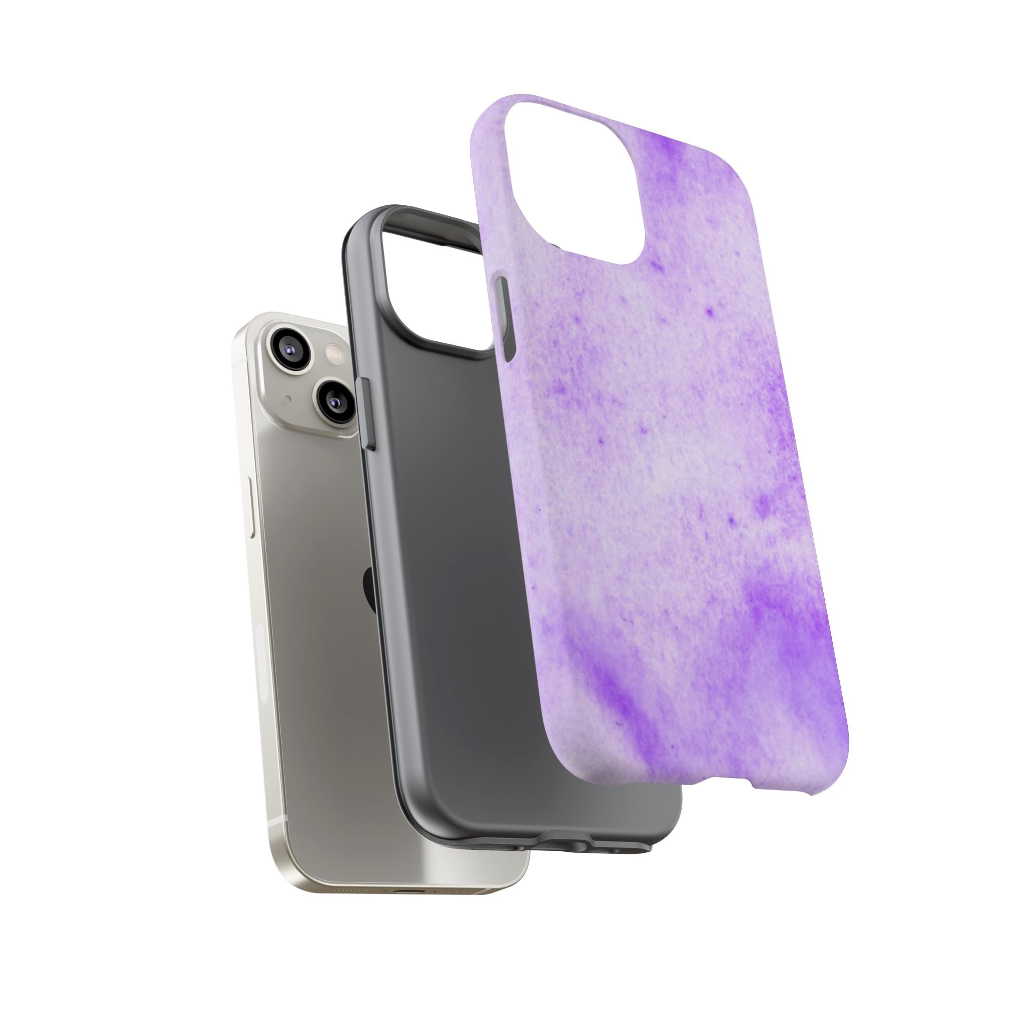 Stylish Phone Case, Purple Marble Design