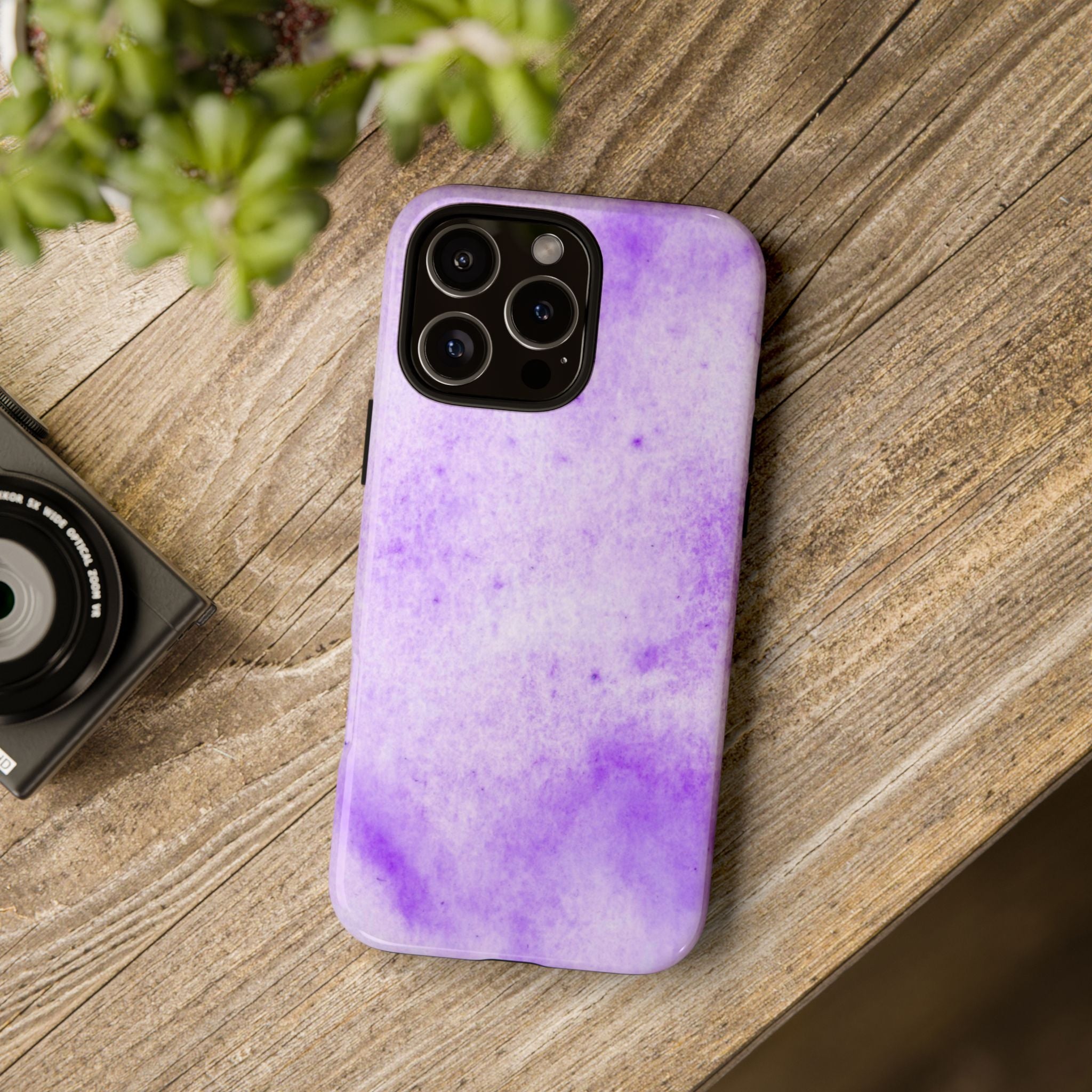 Stylish Phone Case, Purple Marble Design