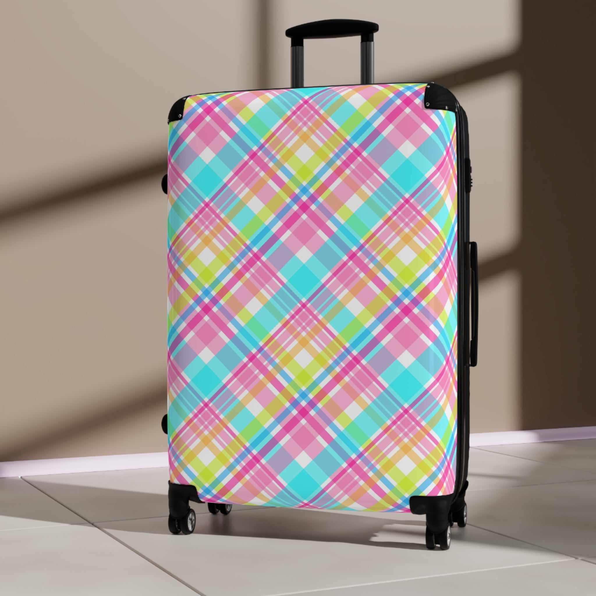 Colorful Plaid Suitcase