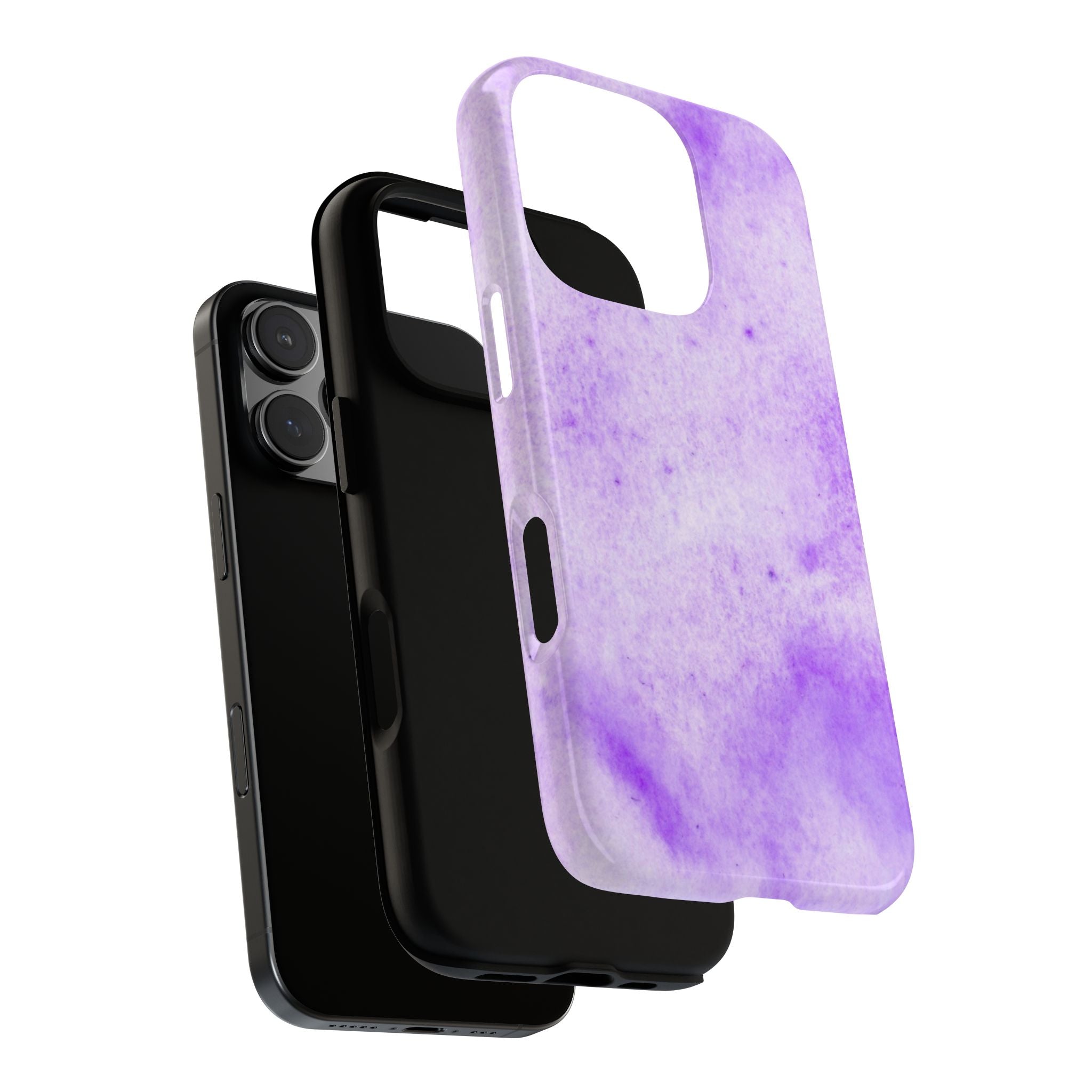 Stylish Phone Case, Purple Marble Design