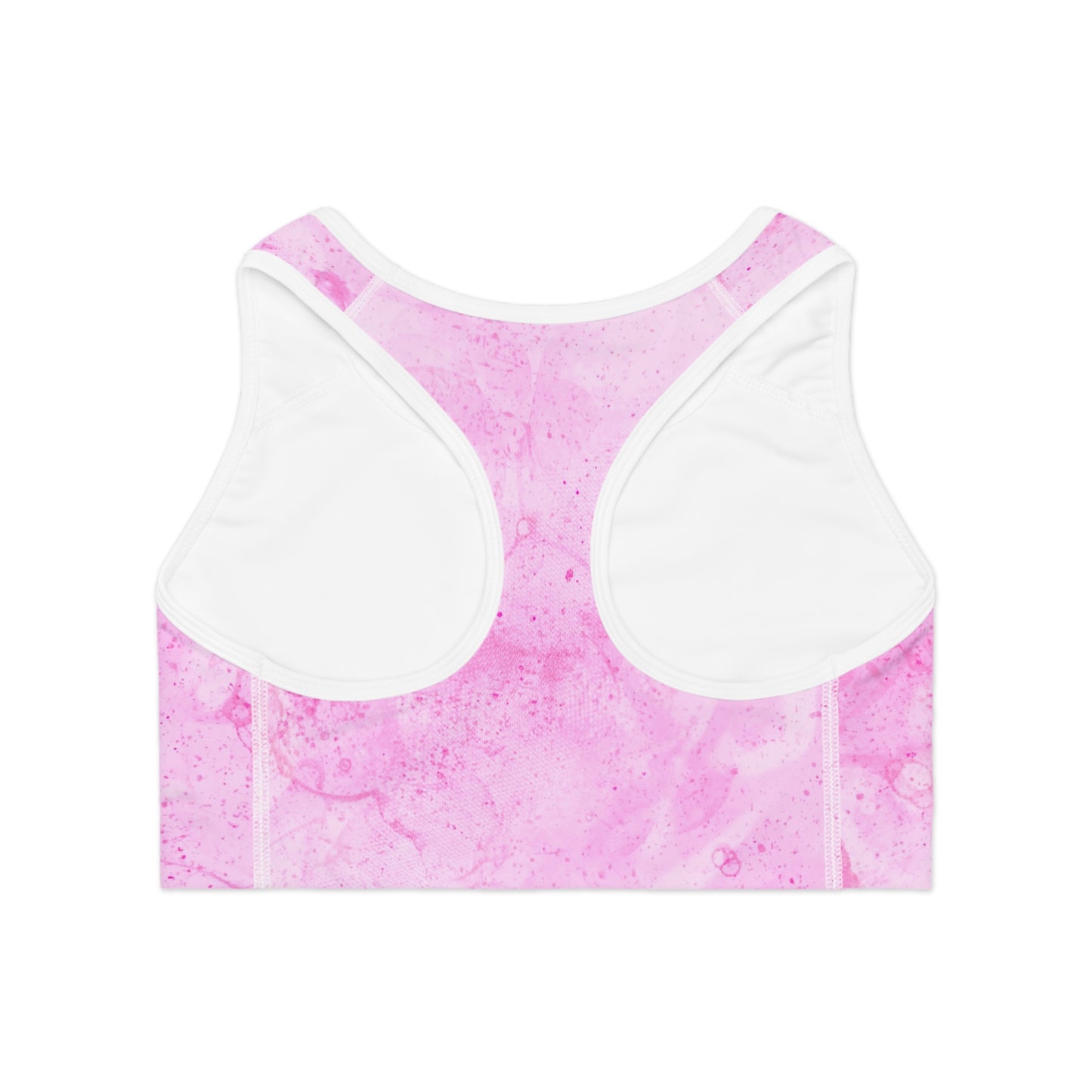 Pink Marble Sports Bra