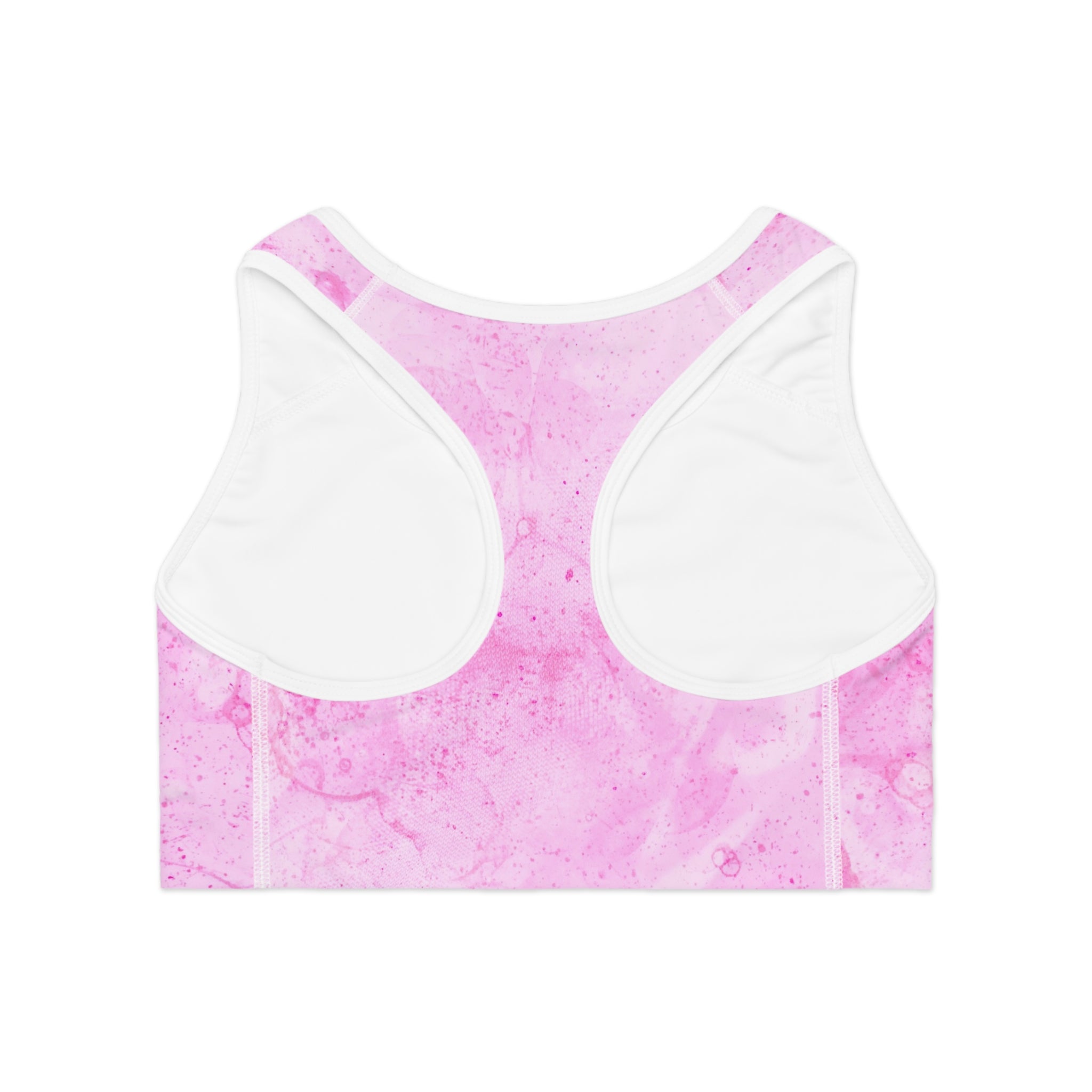 Pink Marble Sports Bra