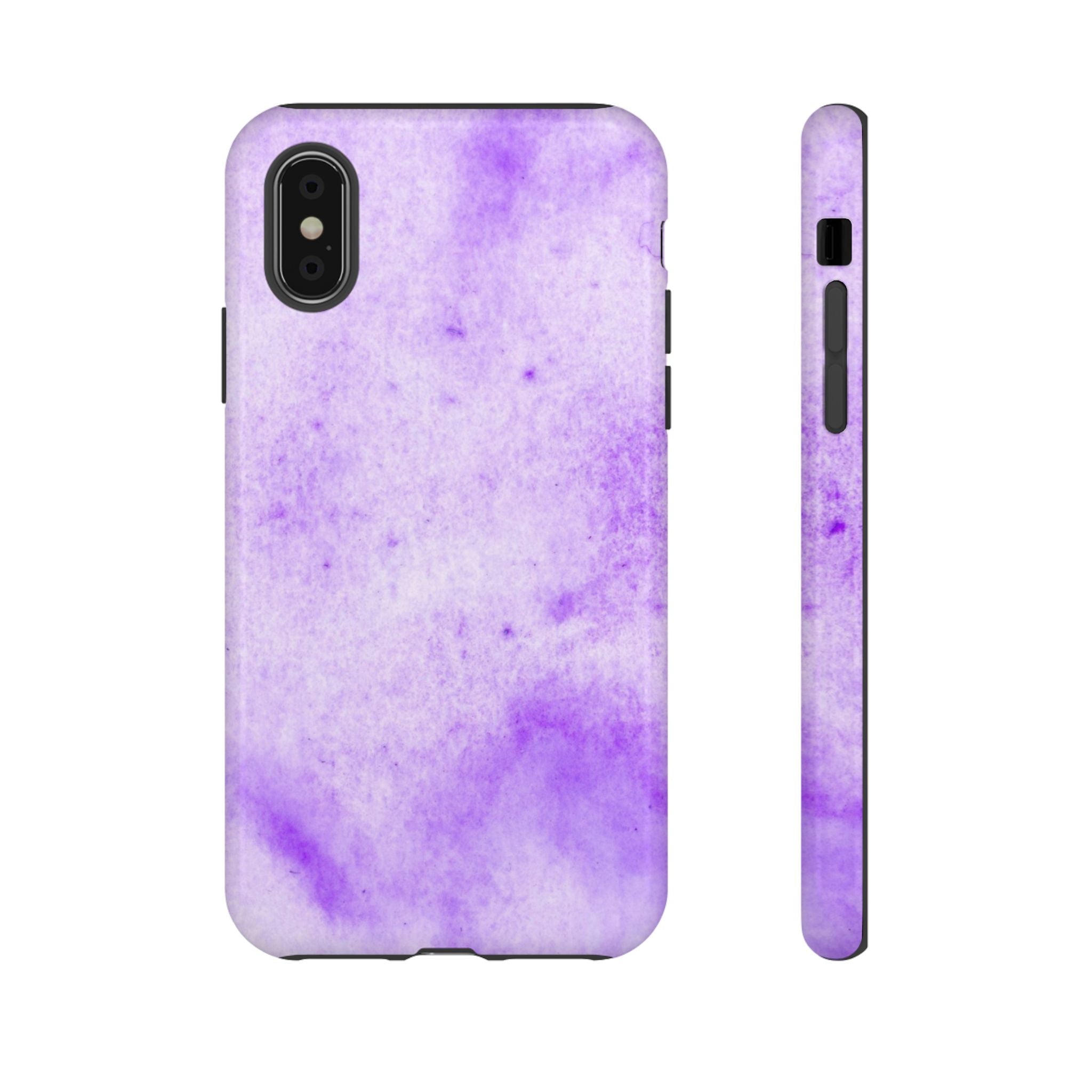 Stylish Phone Case, Purple Marble Design