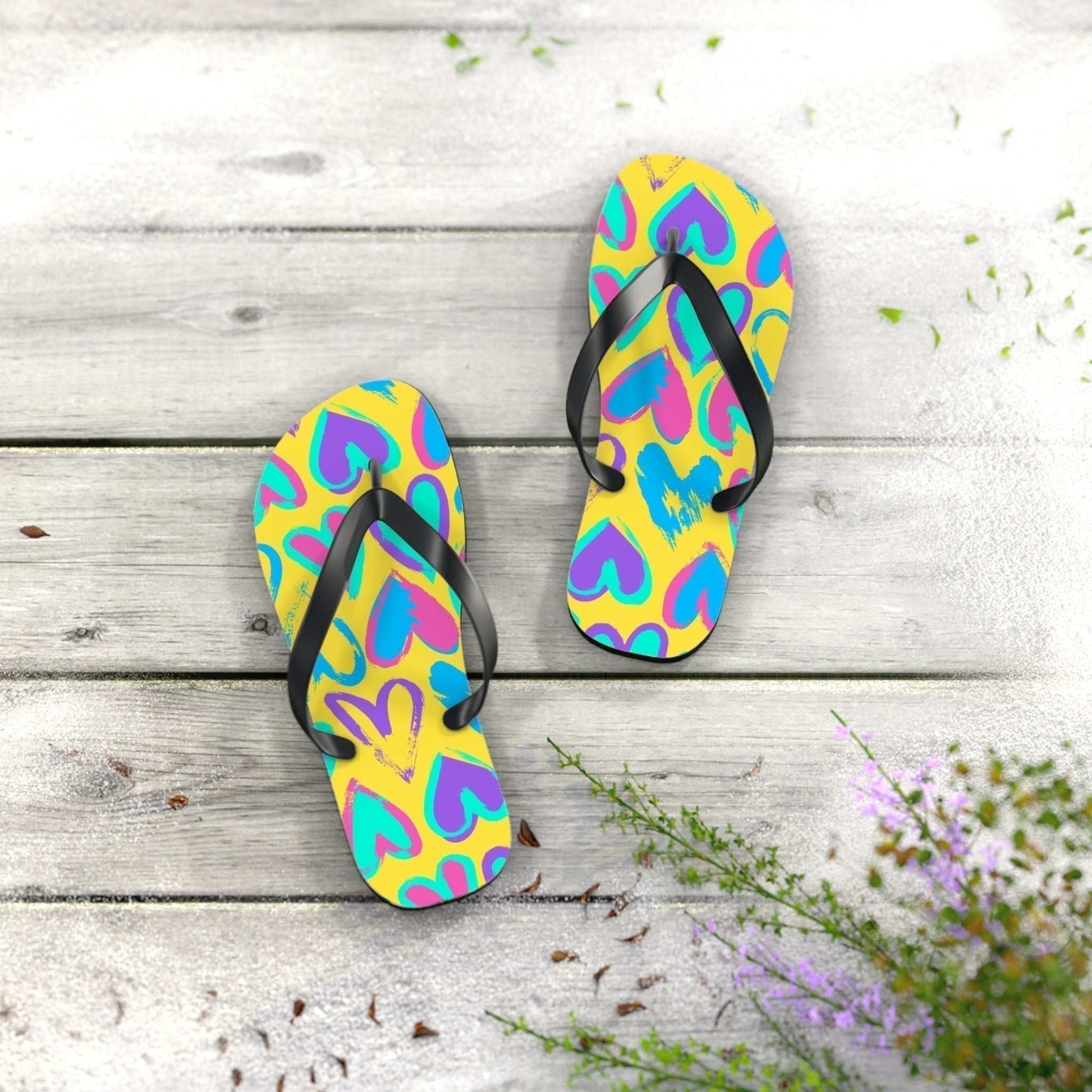 Flip-Flops Cuori Colorati – Infradito Estive Vivaci e Comode