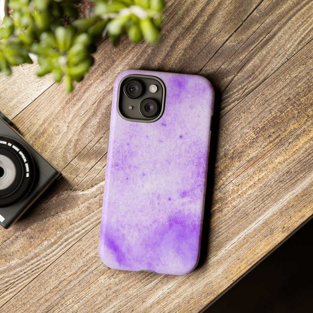 Stylish Phone Case, Purple Marble Design