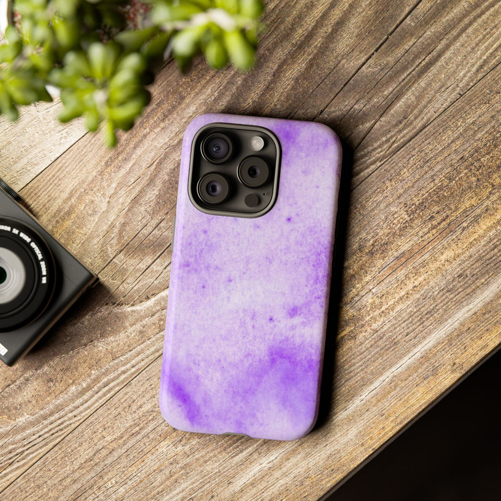 Stylish Phone Case, Purple Marble Design
