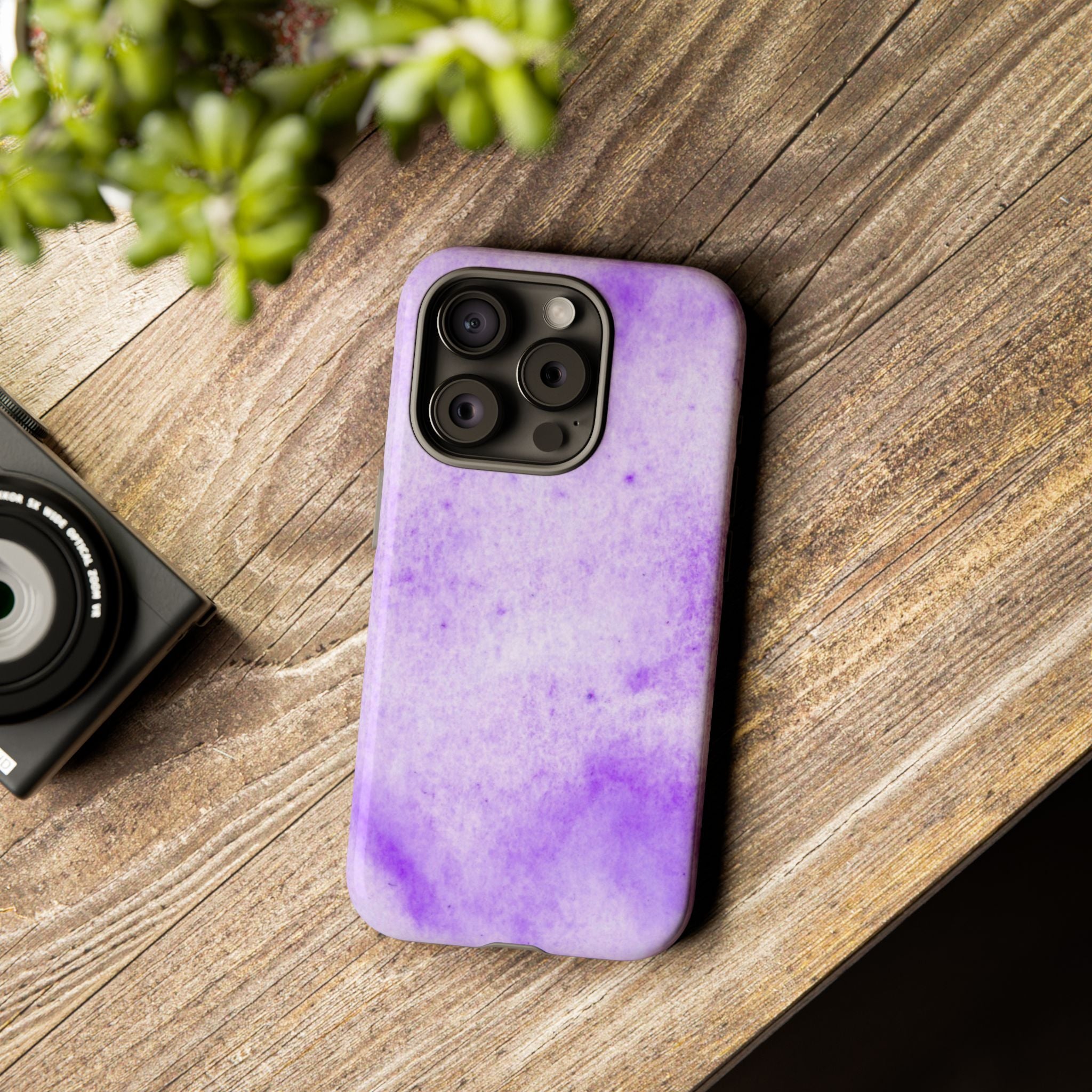 Stylish Phone Case, Purple Marble Design