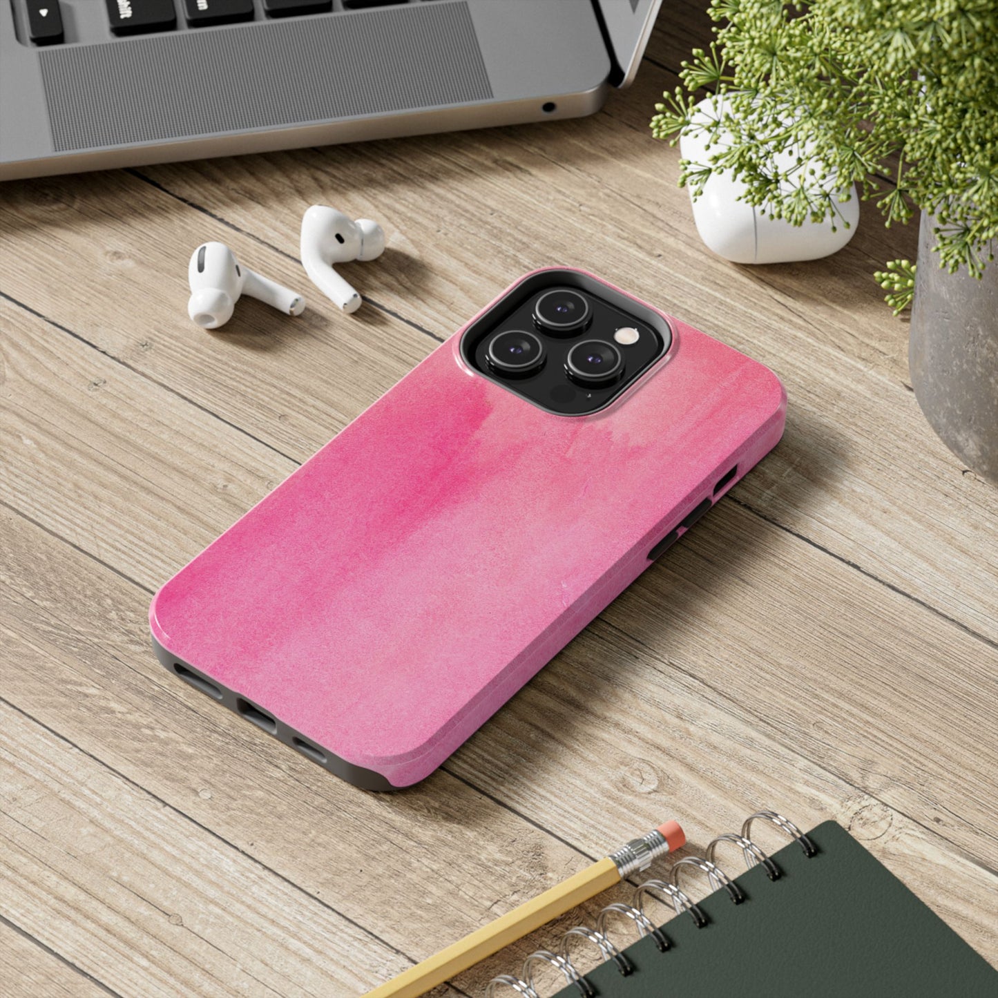 Custodie eleganti e resistenti per telefono - Design acquerello rosa, protezione durevole, idea regalo per adolescenti, accessori tecnologici alla moda
