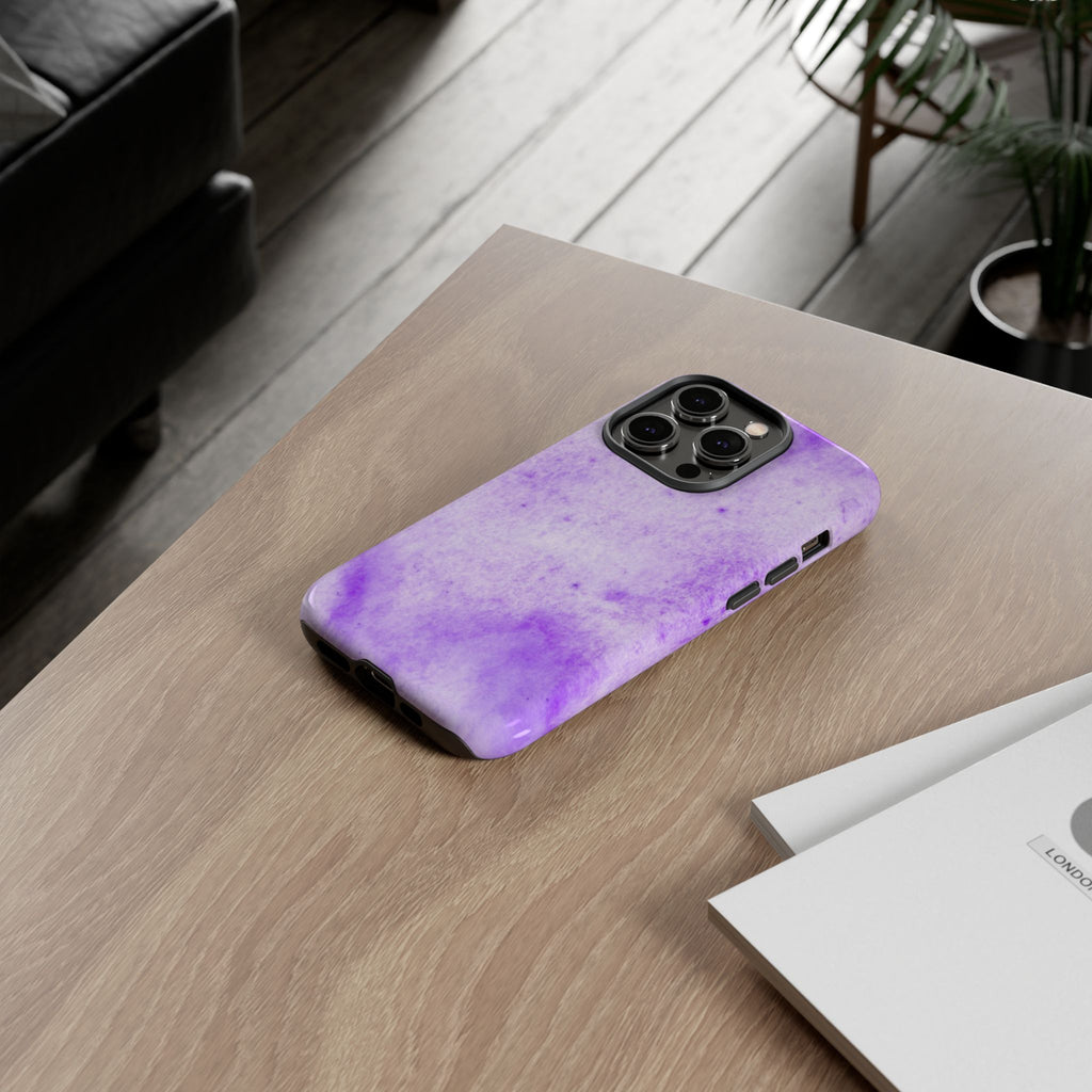 Stylish Phone Case, Purple Marble Design