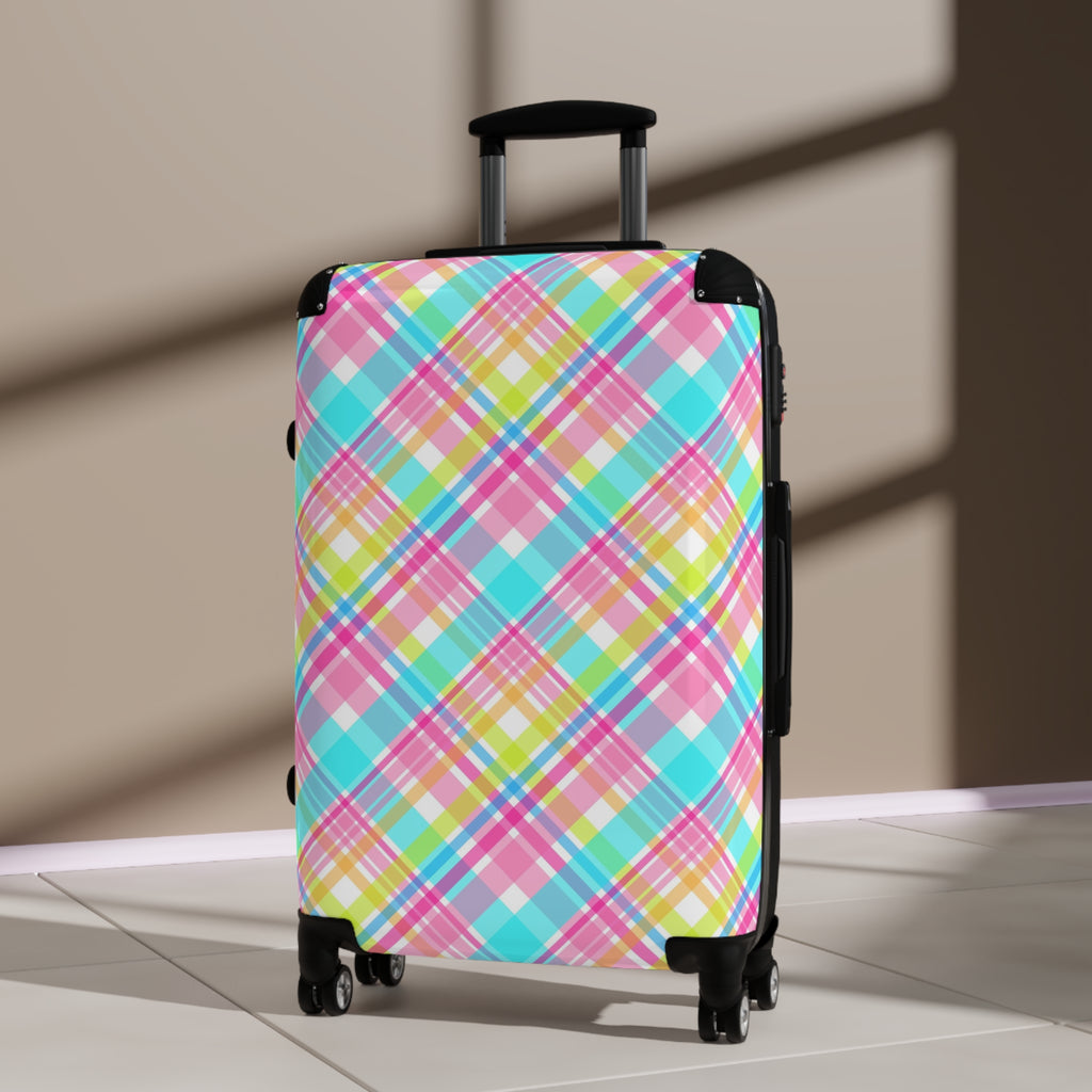 Colorful Plaid Suitcase