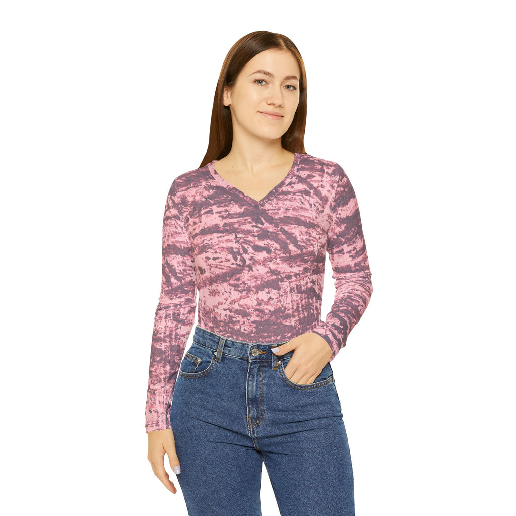 Elegante camicia a maniche lunghe da donna, top casual alla moda, da indossare tutti i giorni, regalo per lei, elegante capo con scollo a V