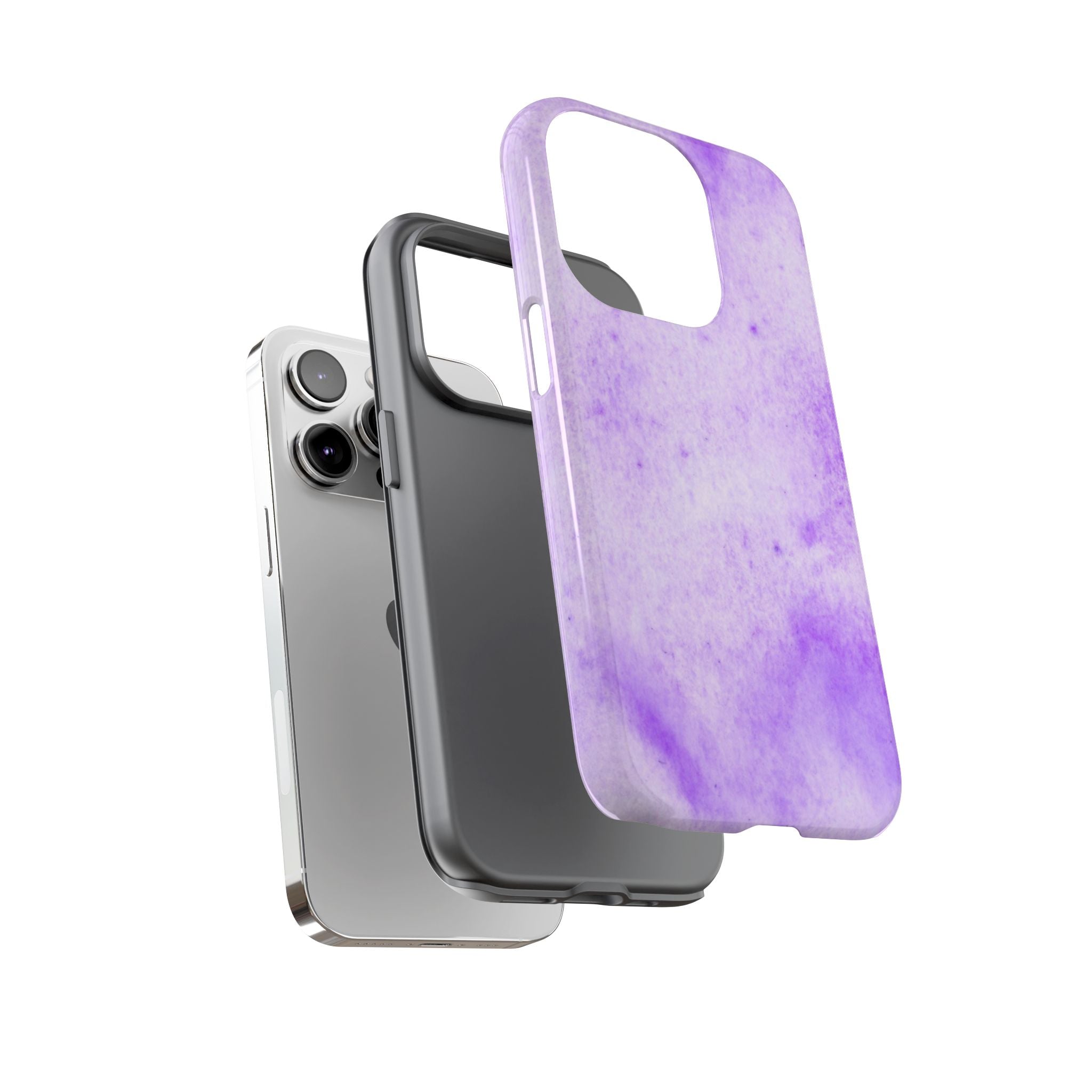 Stylish Phone Case, Purple Marble Design