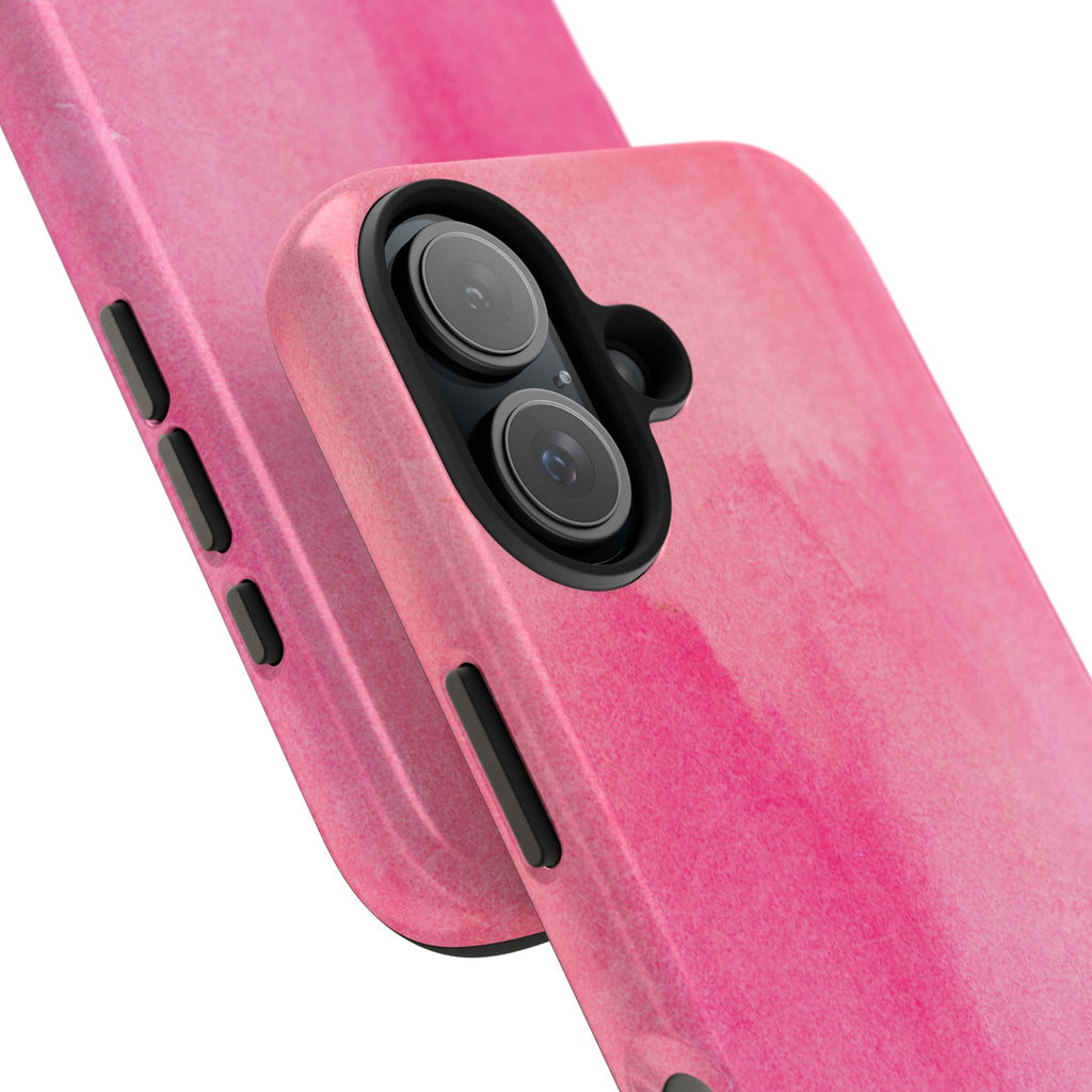 Custodie eleganti e resistenti per telefono - Design acquerello rosa, protezione durevole, idea regalo per adolescenti, accessori tecnologici alla moda