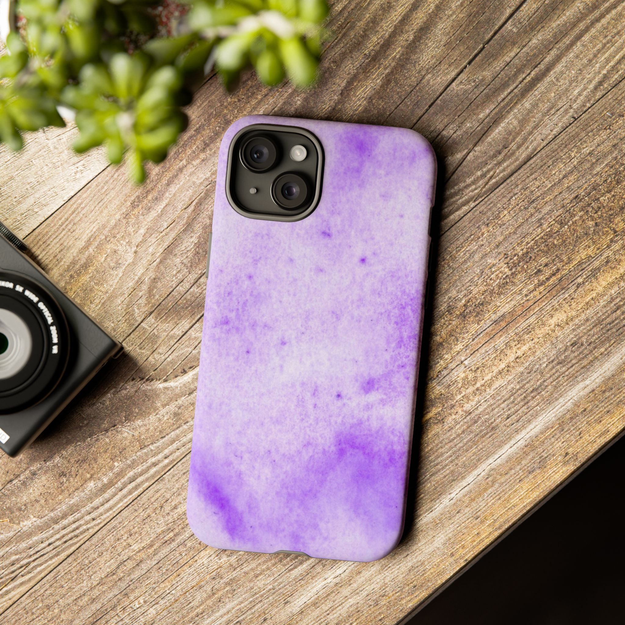 Stylish Phone Case, Purple Marble Design