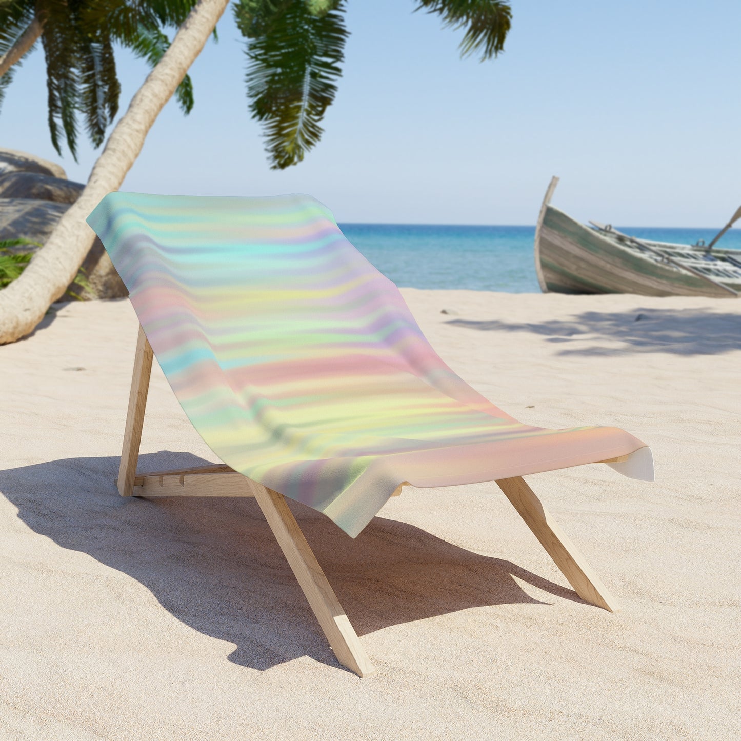 Rainbow Iridescent Beach Towel