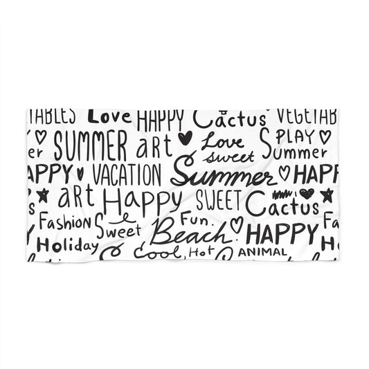 Happy Summer Beach Towel