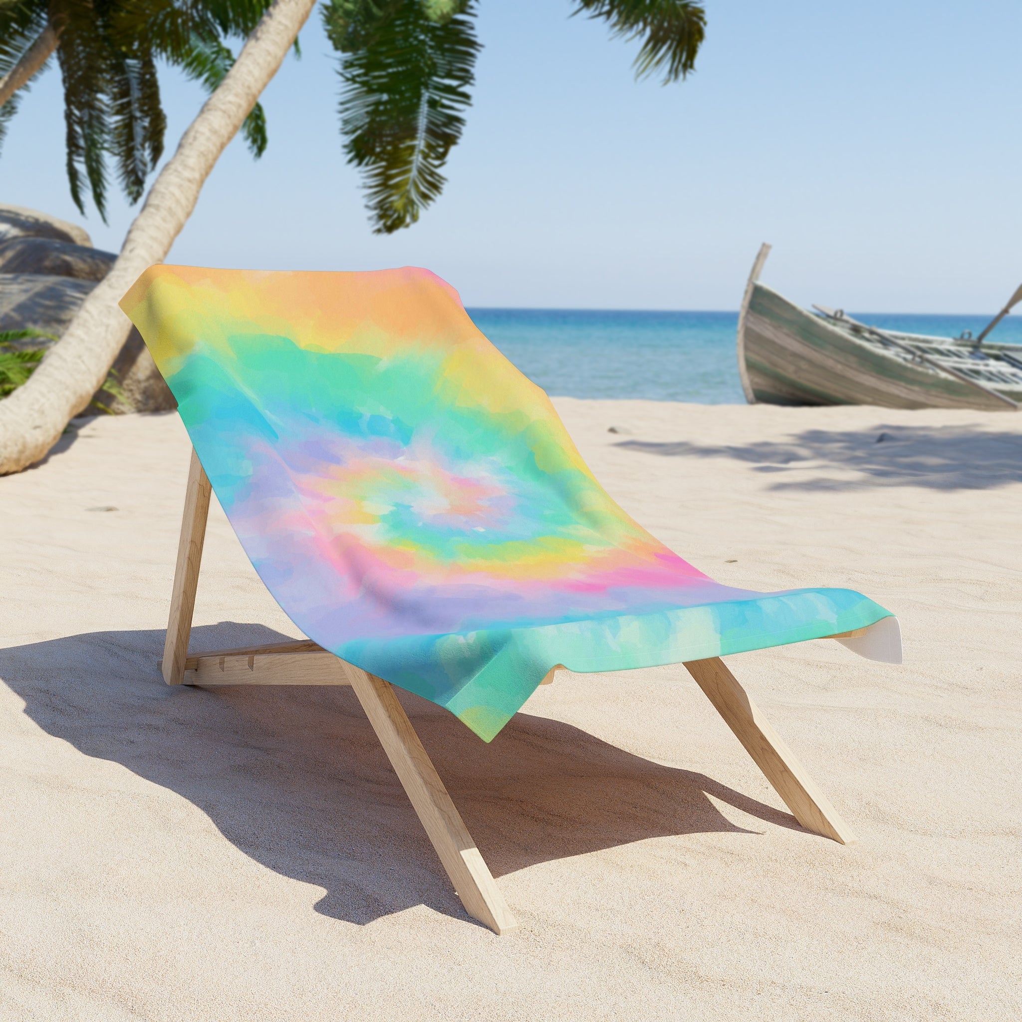 Colorful Tie-Dye Beach Towel