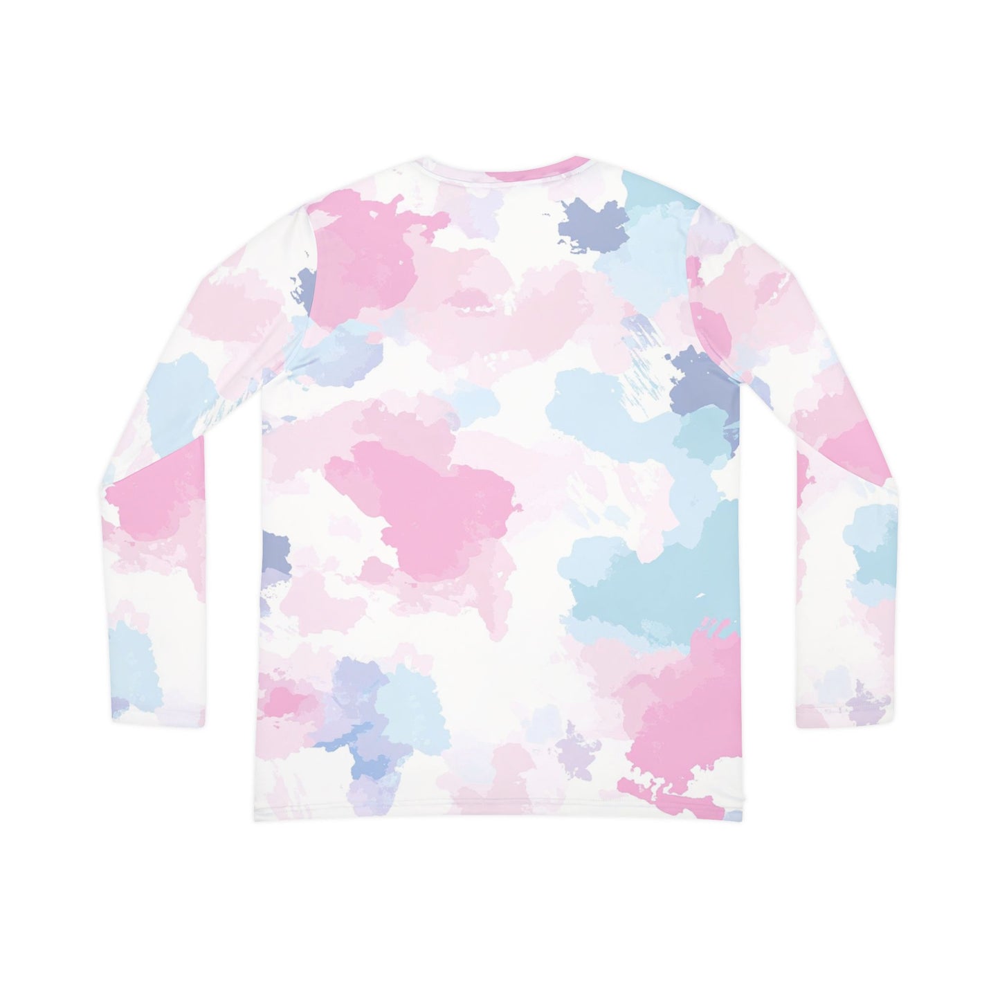 Maglietta da donna a maniche lunghe con scollo a V, top colorato con acquerello, stile casual primaverile, perfetta per l'uso quotidiano, regalo per lei