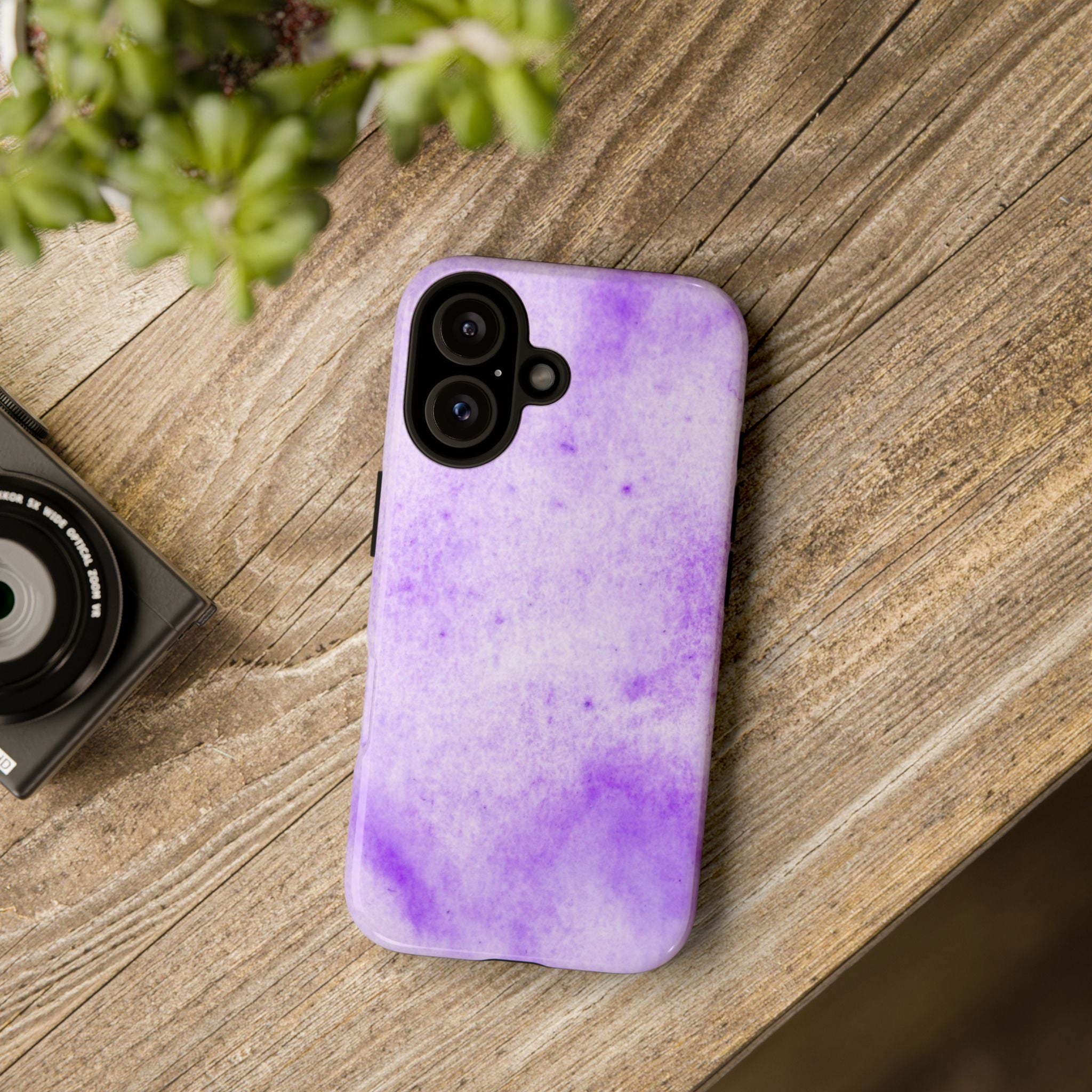 Stylish Phone Case, Purple Marble Design