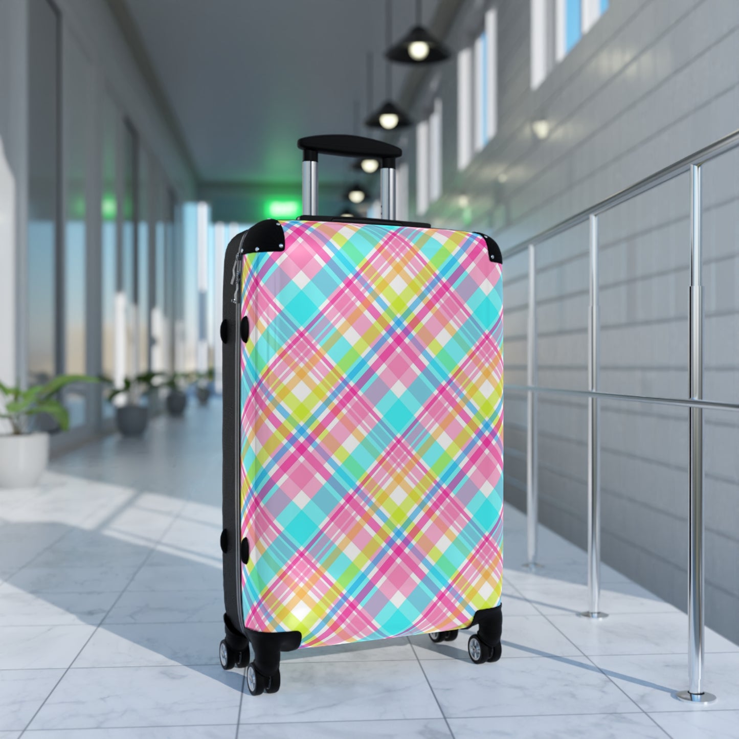 Colorful Plaid Suitcase