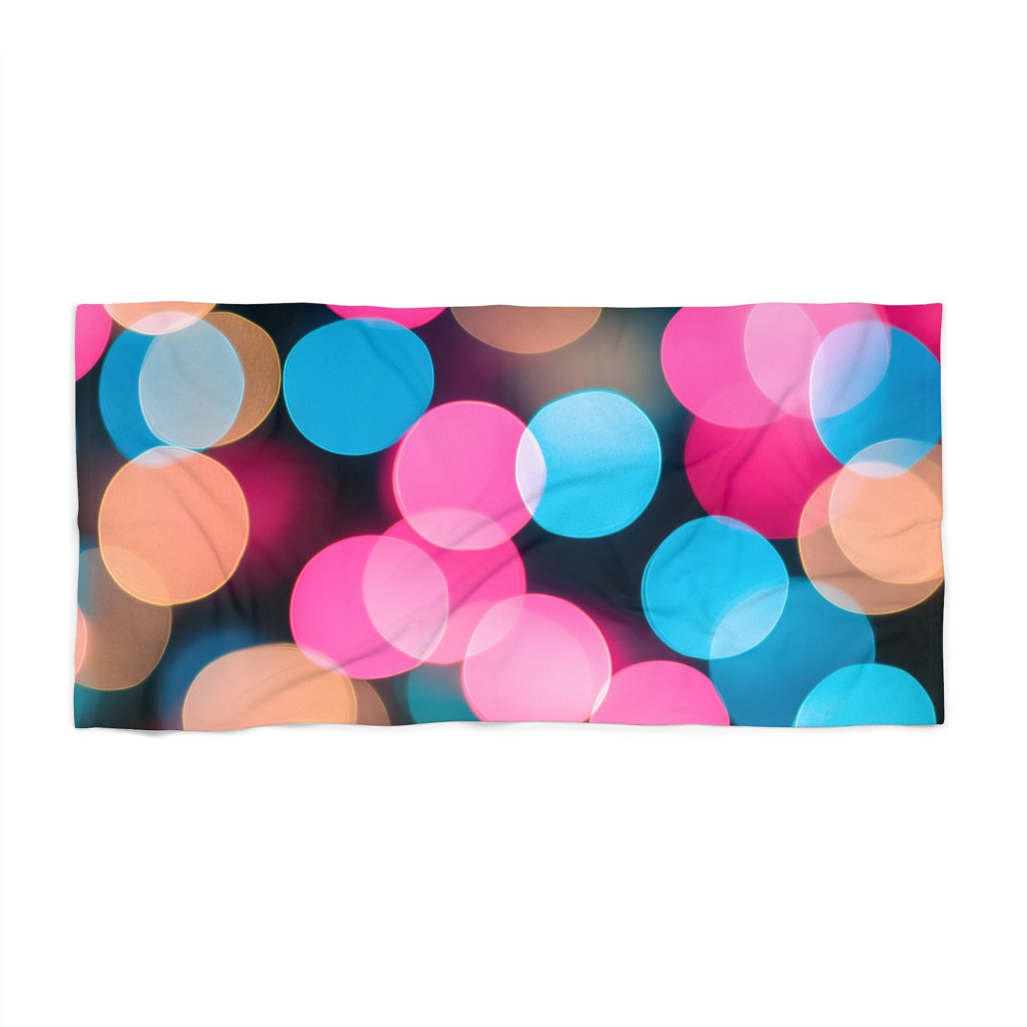 Vibrant Bokeh Beach Towel - Colorful Summer Essentials