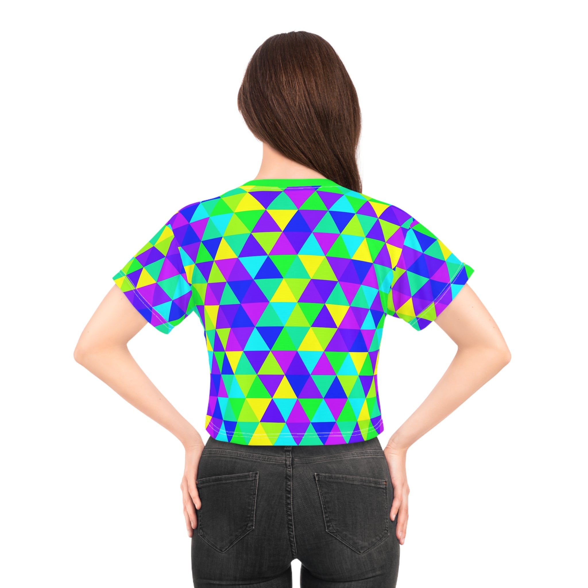 Crop Tee geometrico