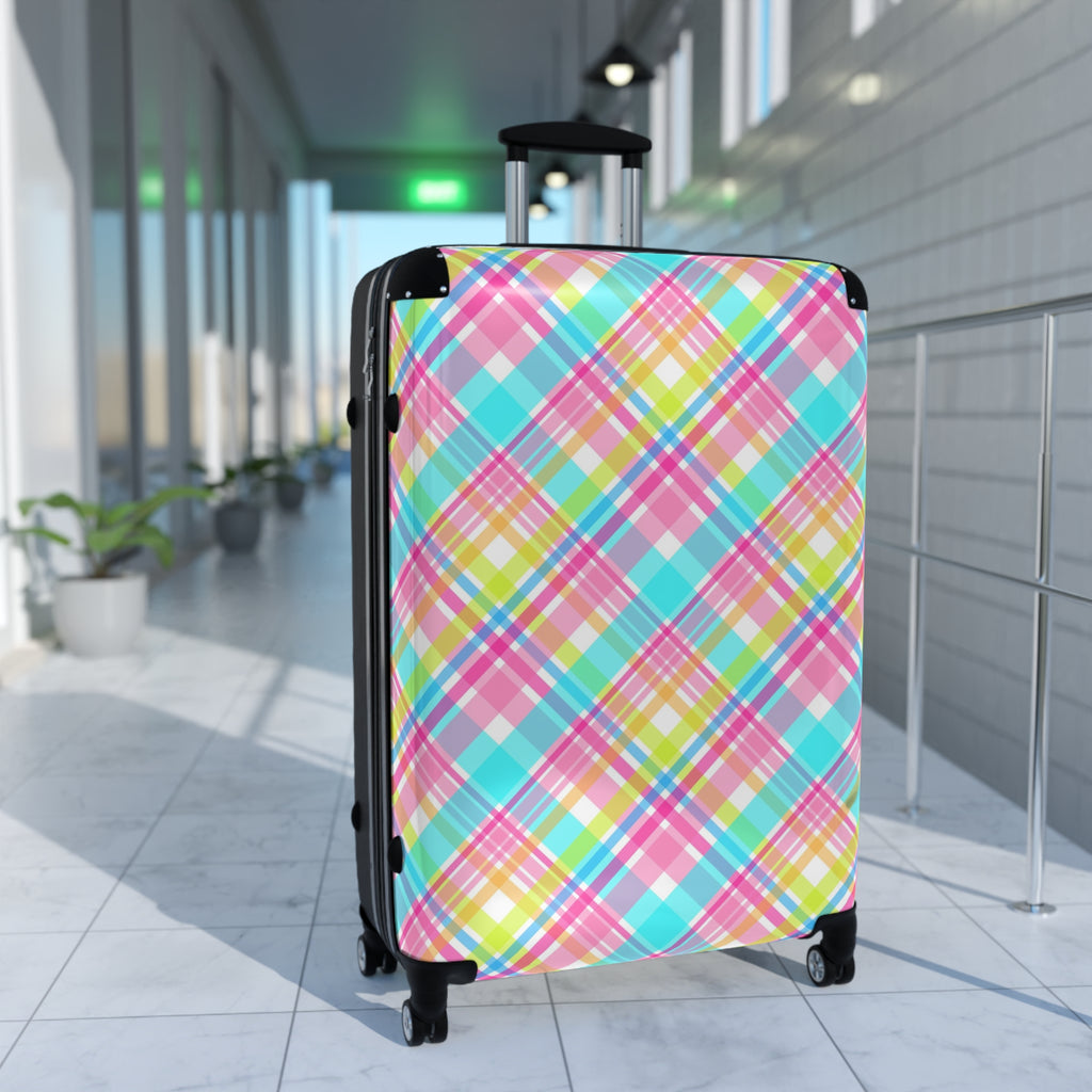 Colorful Plaid Suitcase