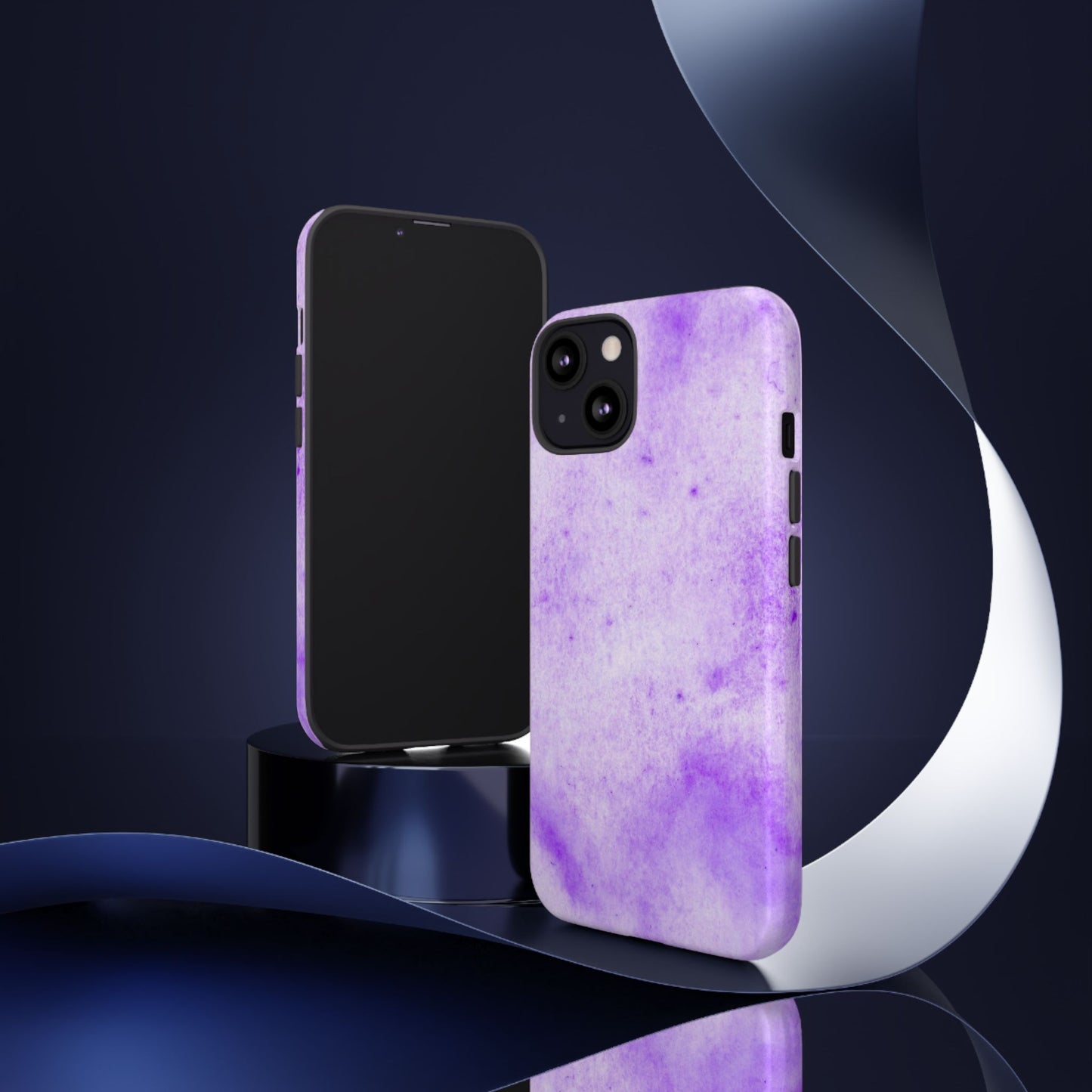 Stylish Phone Case, Purple Marble Design
