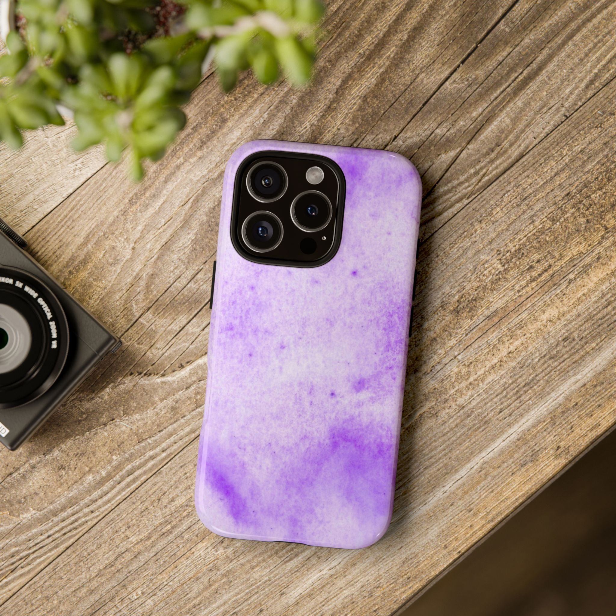 Stylish Phone Case, Purple Marble Design